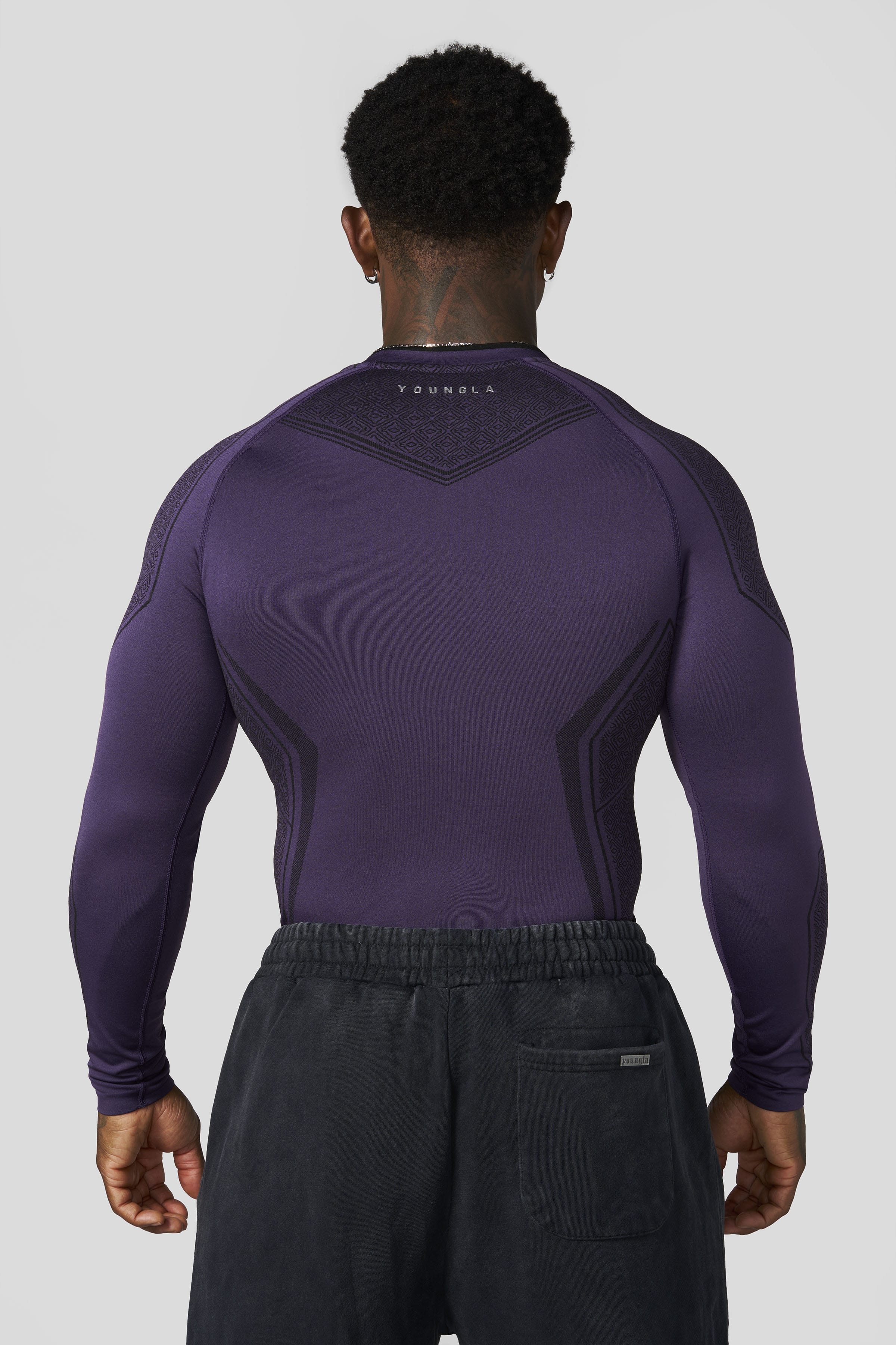 YoungLA 8004 - Batman Compression Longsleeves - Purple Limited Edition 'Purple'
