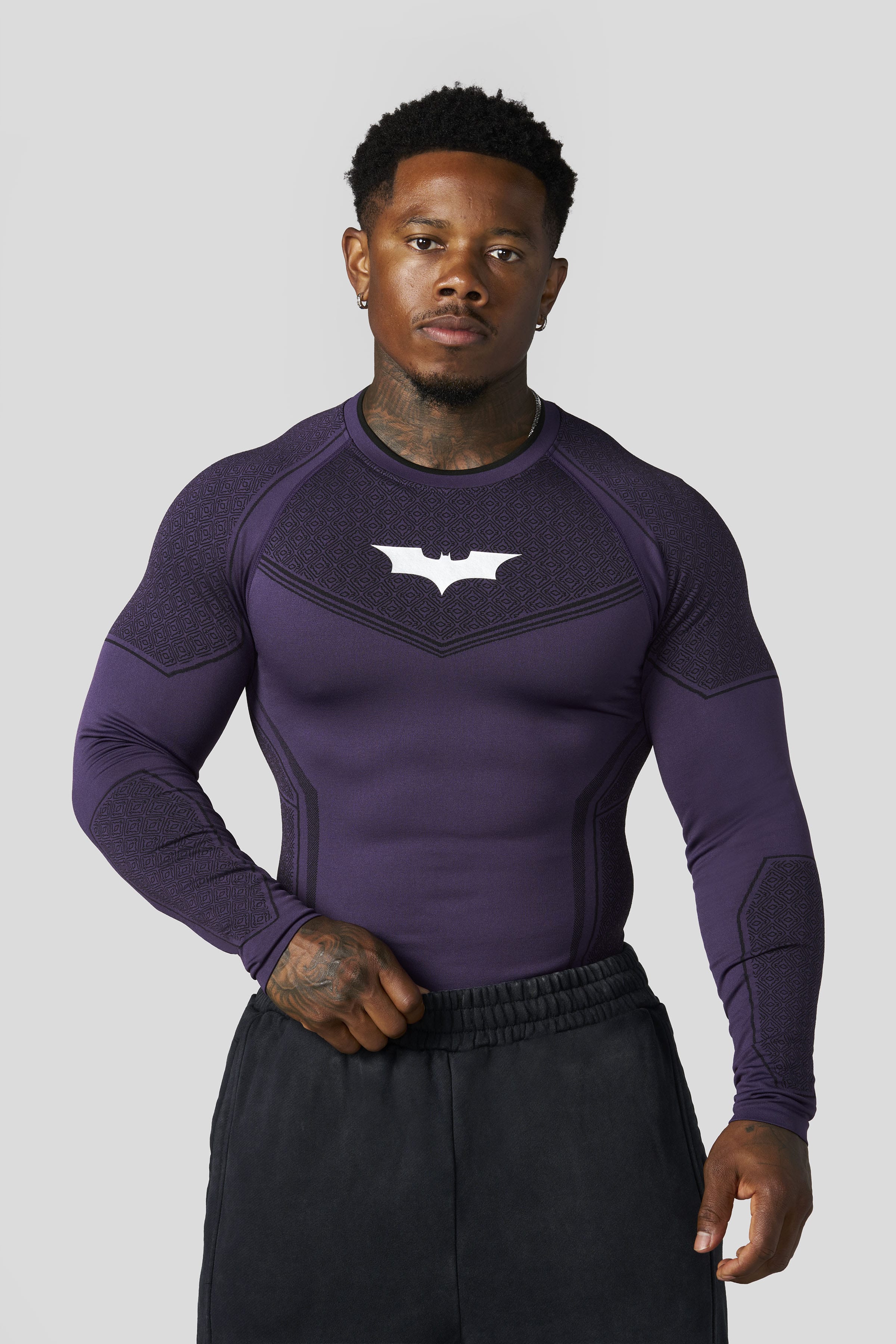 YoungLA 8004 - Batman Compression Longsleeves - Purple Limited Edition 'Purple'