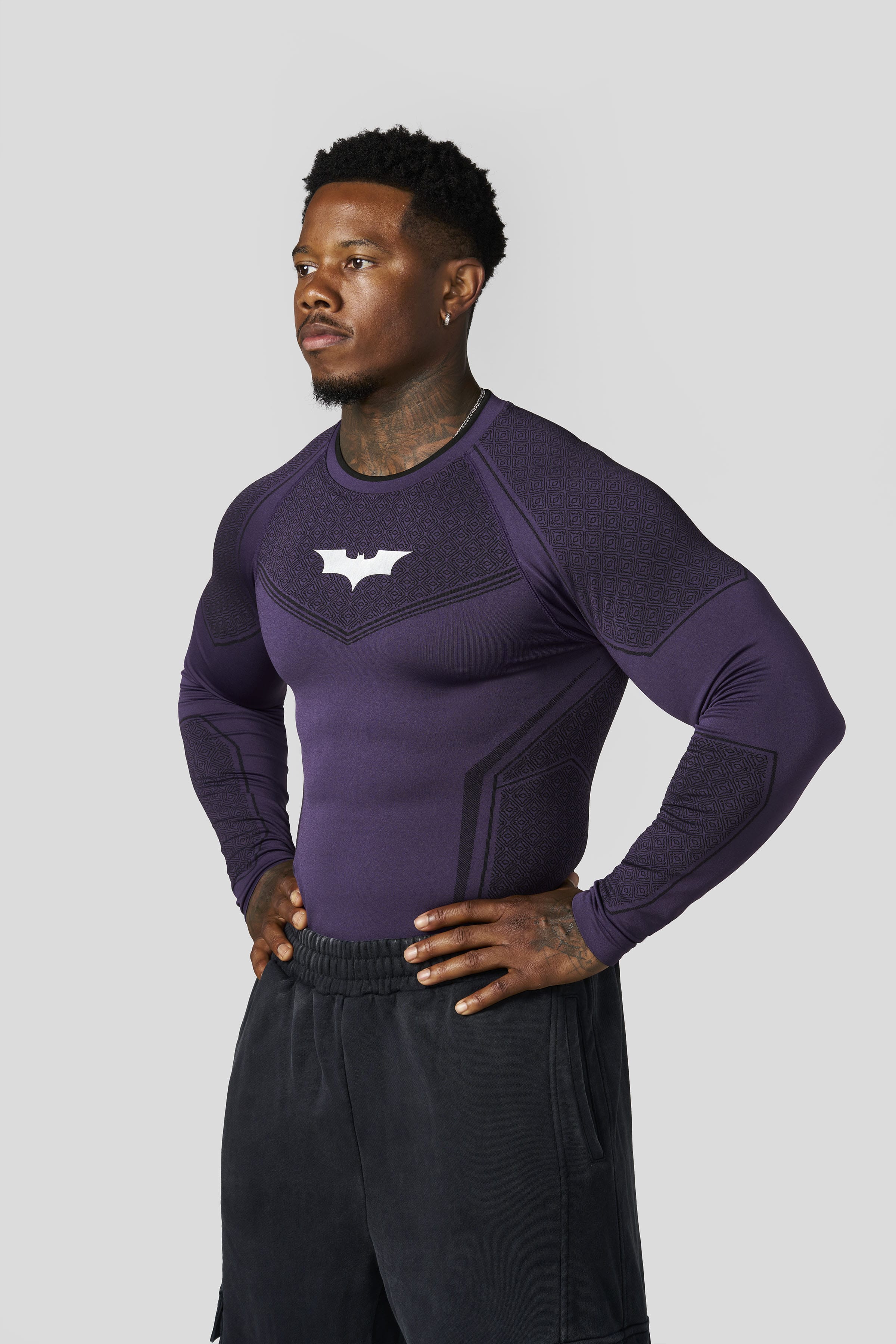 YoungLA 8004 - Batman Compression Longsleeves - Purple Limited Edition 'Purple'