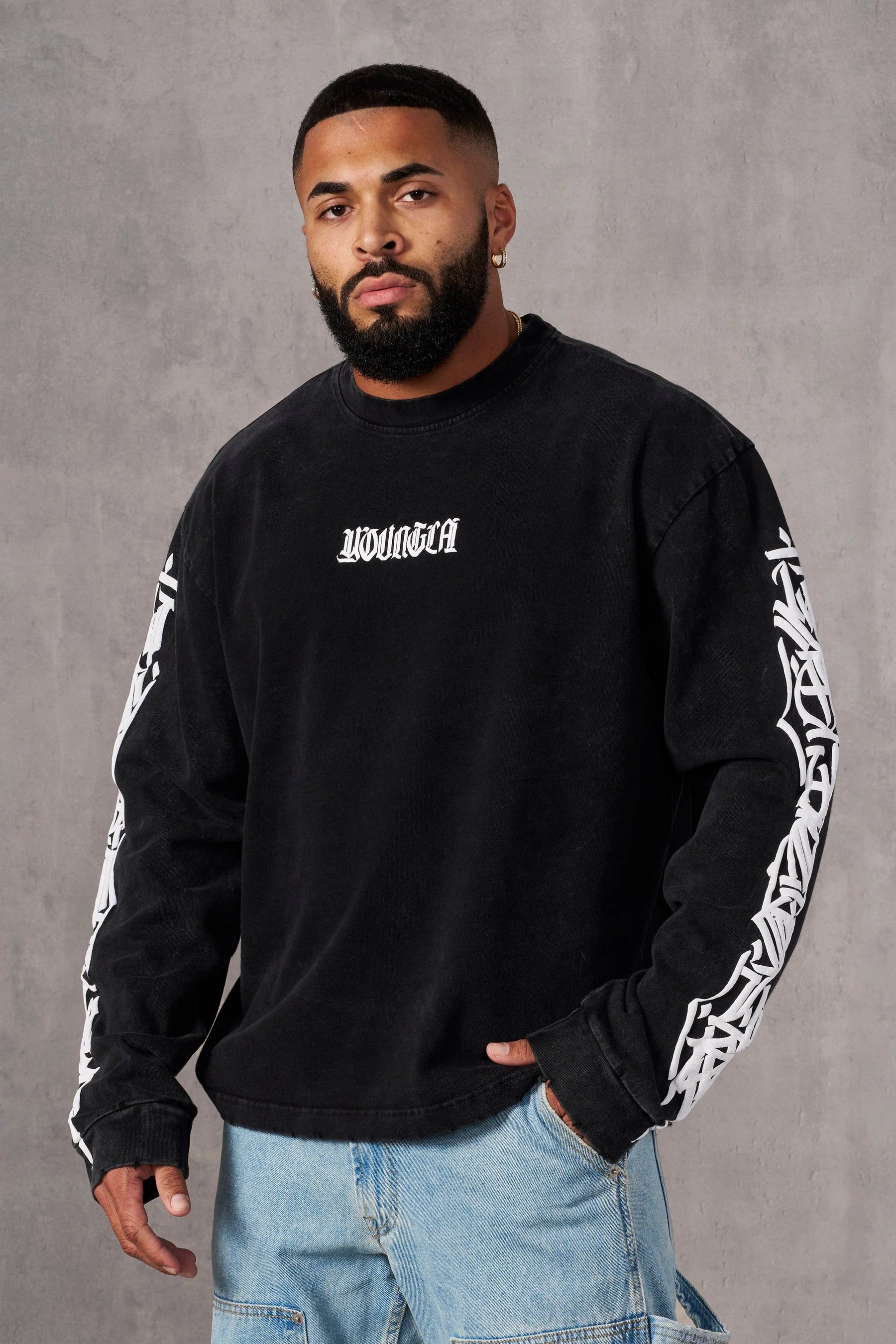 Young La 8021 - Aura Longsleeves 'Black Wash'