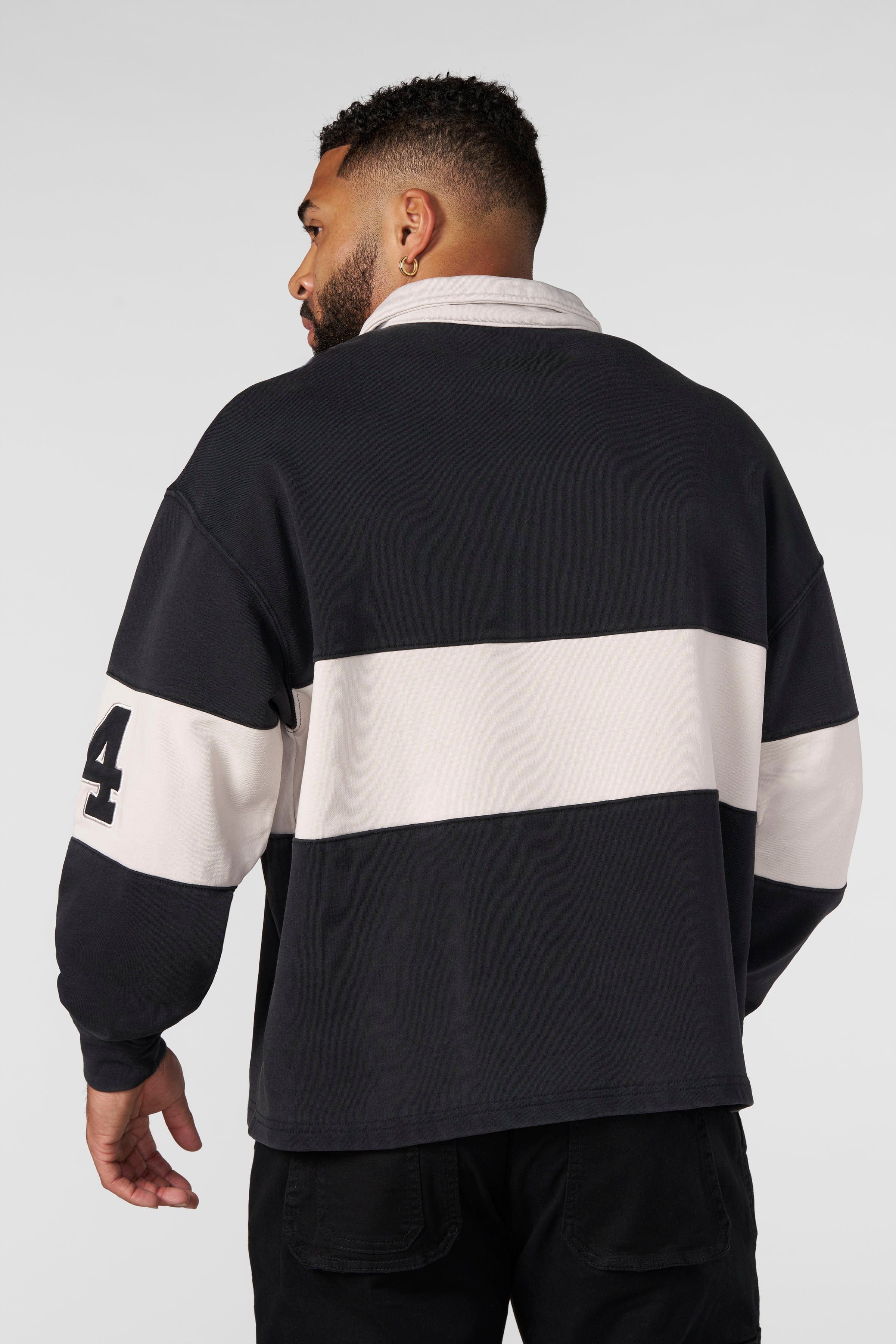Young La 8045 - Polo Club Oversized Longsleeves 'Black'
