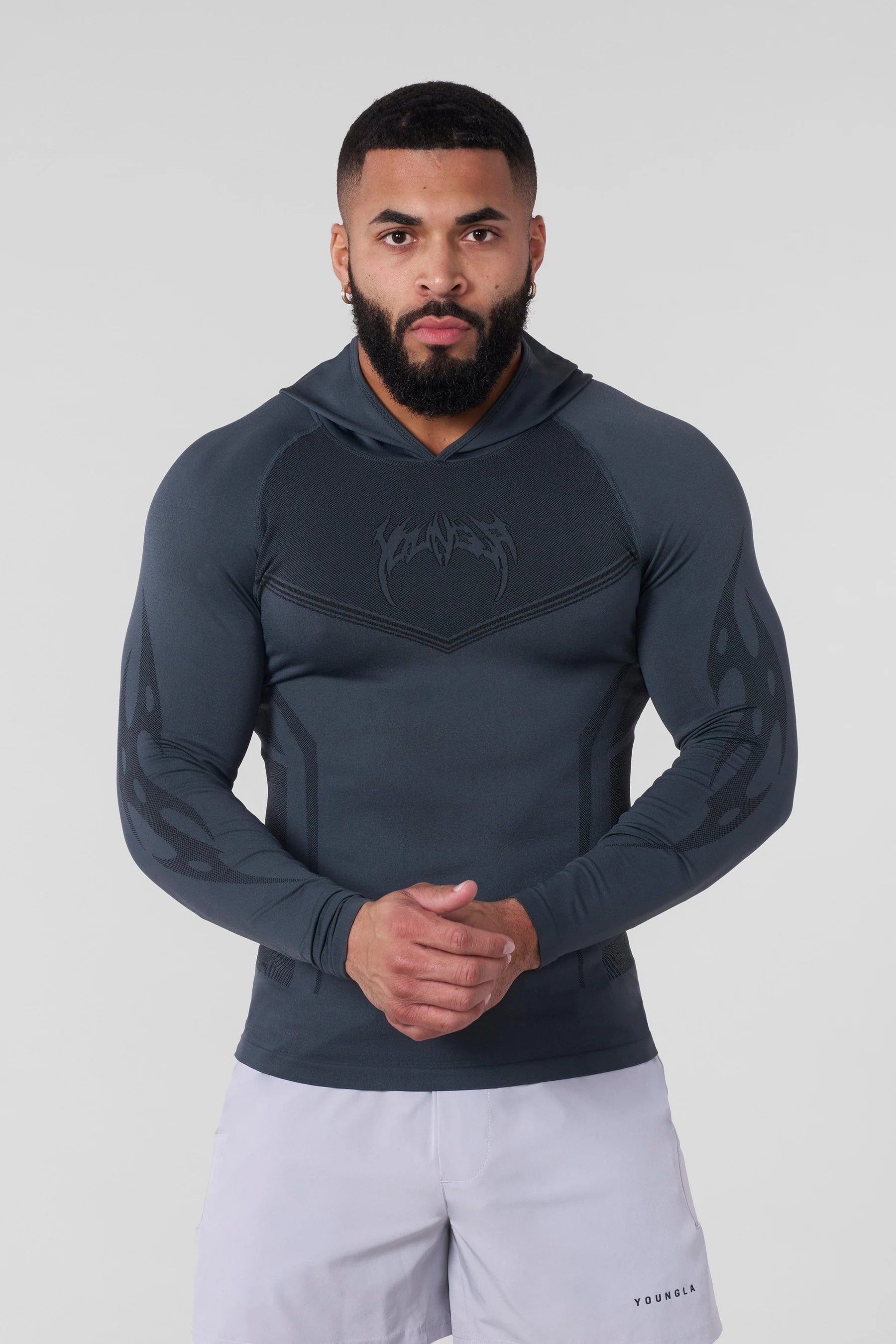 Young La 8062 - Warrior Compression Hoodies 'Deep Teal'
