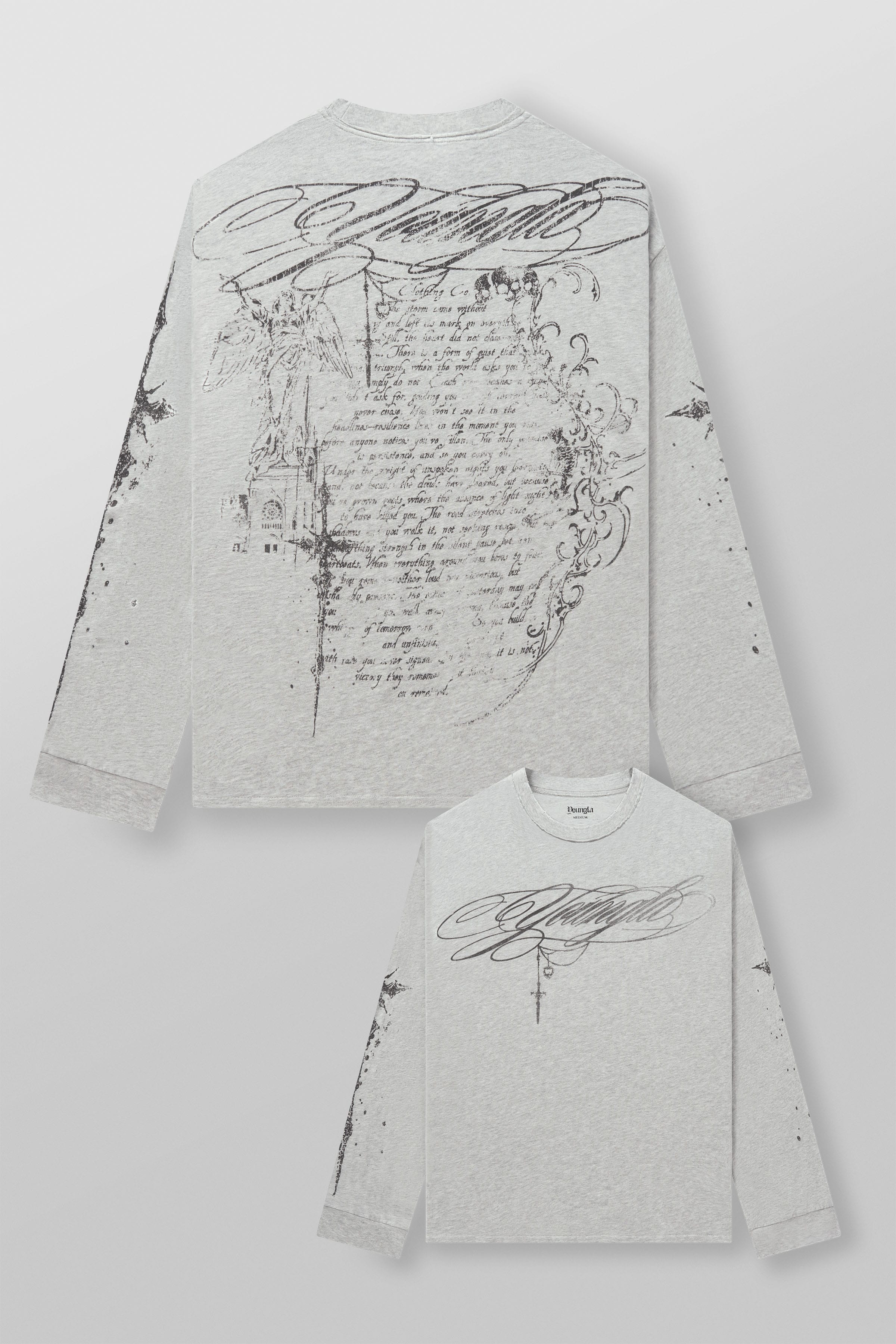YoungLA 8104 - Sacred Sigil Longsleeves 'Heather Grey'