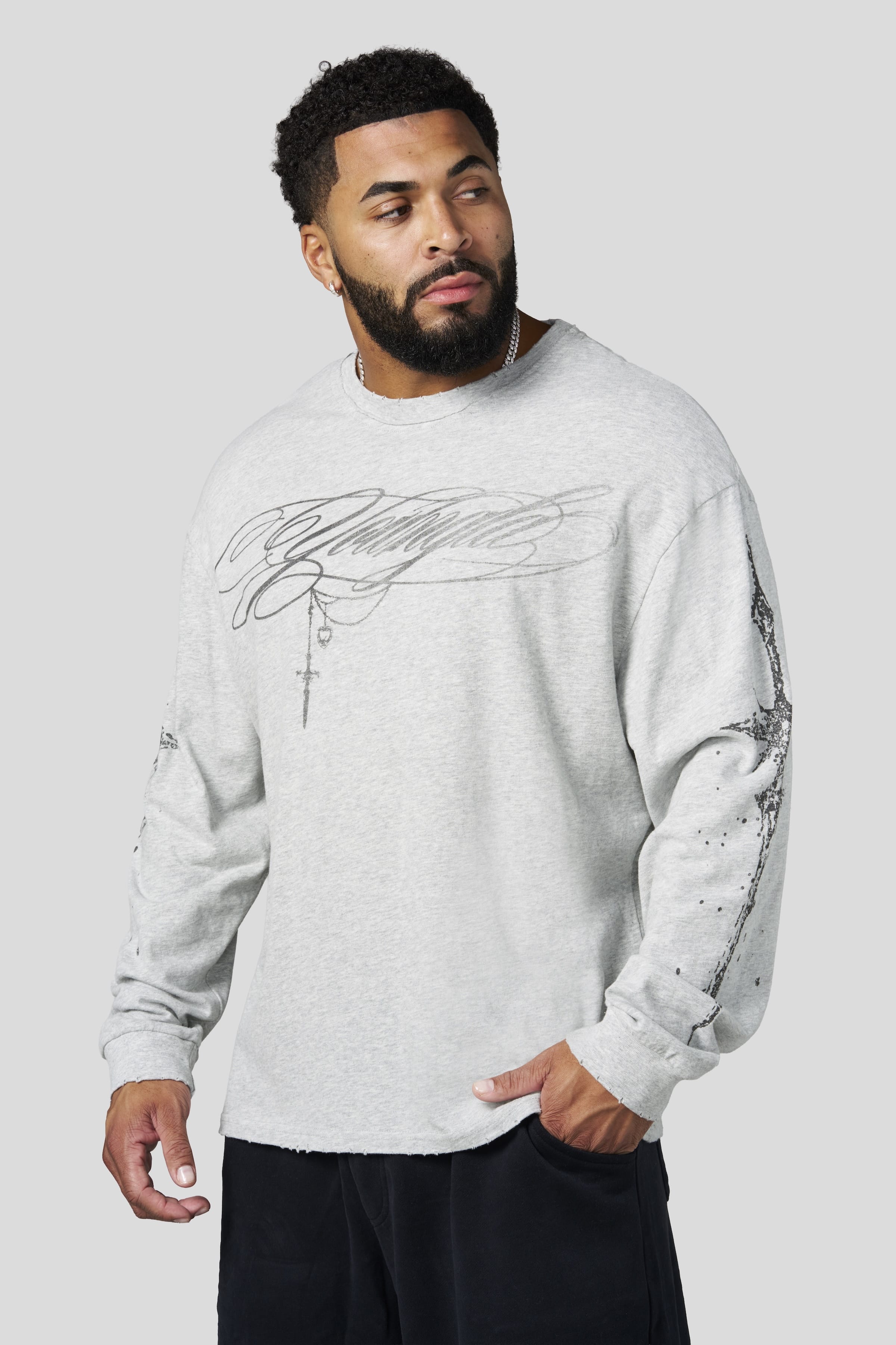 YoungLA 8104 - Sacred Sigil Longsleeves 'Heather Grey'
