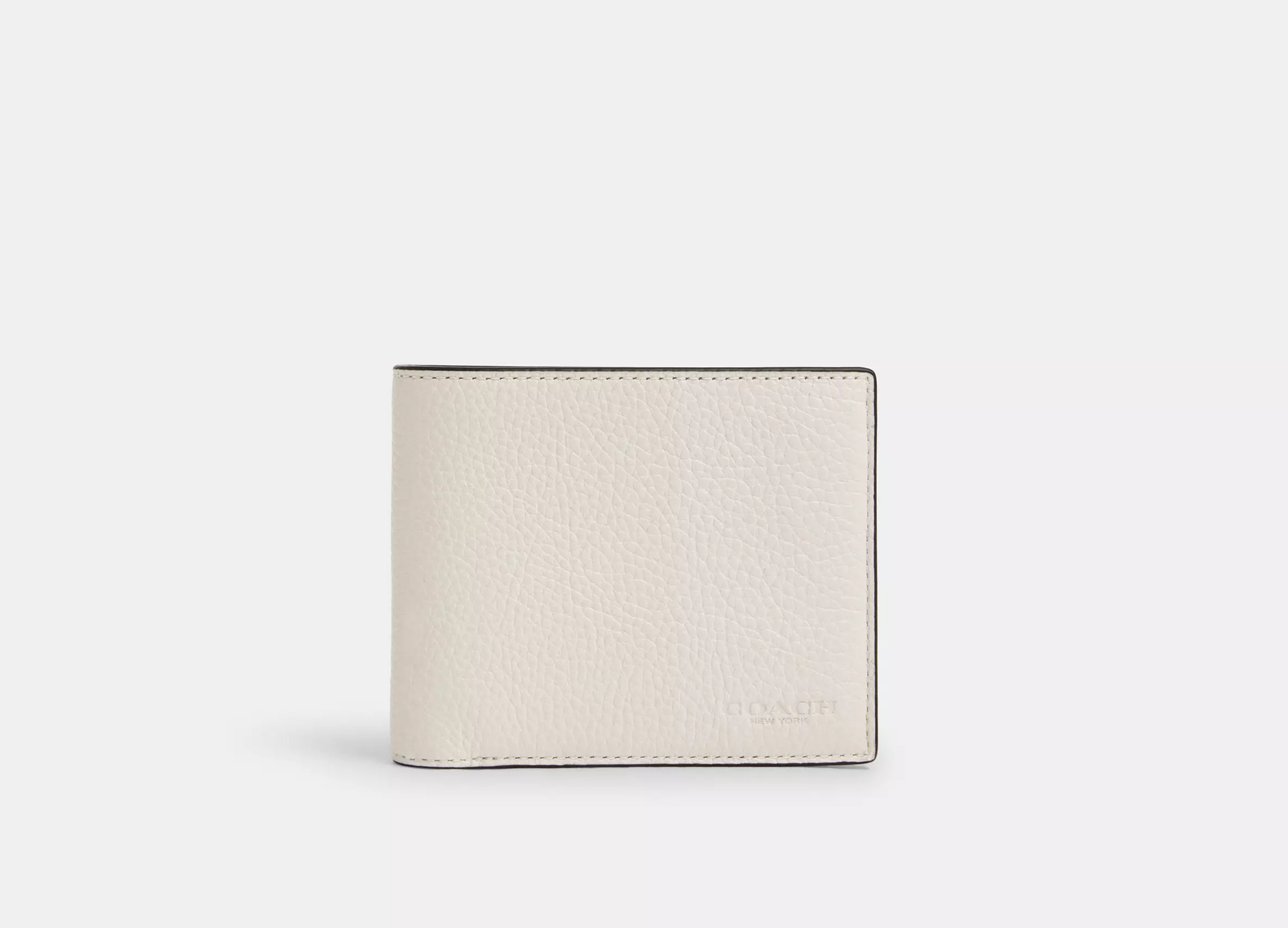Coach 3 In 1 Wallet In Signature Canvas -  Pebbled leather/Gunmetal/Chalk