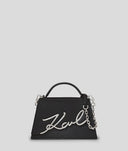 KarlLagerfeld Ksignature Medium Crossbody Bag Black-Nickel