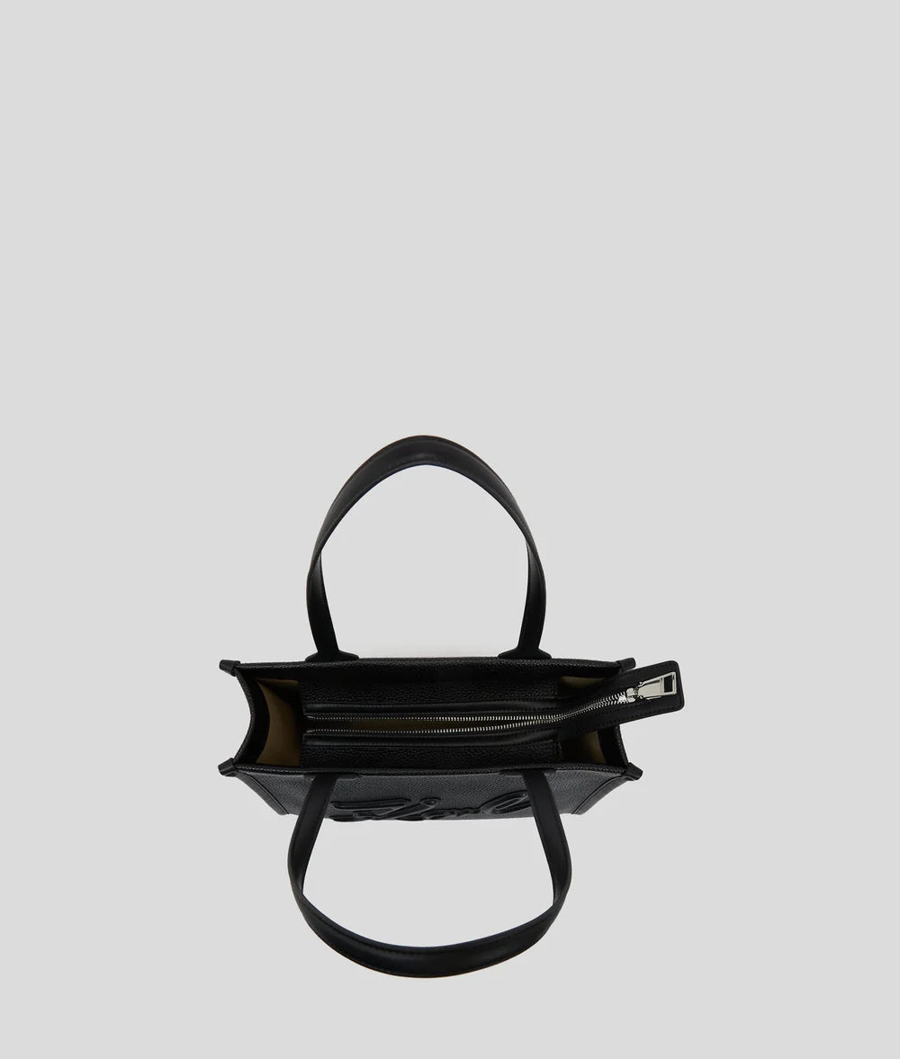 KarlLagerfeld Kskuare Grainy Medium Tote Bag Black