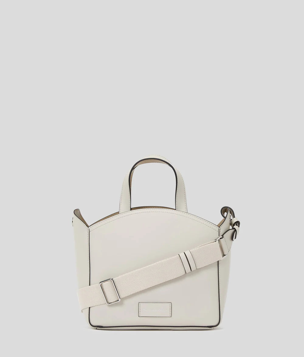KarlLagerfeld Kcircle Perforated Small Tote Bag Cement