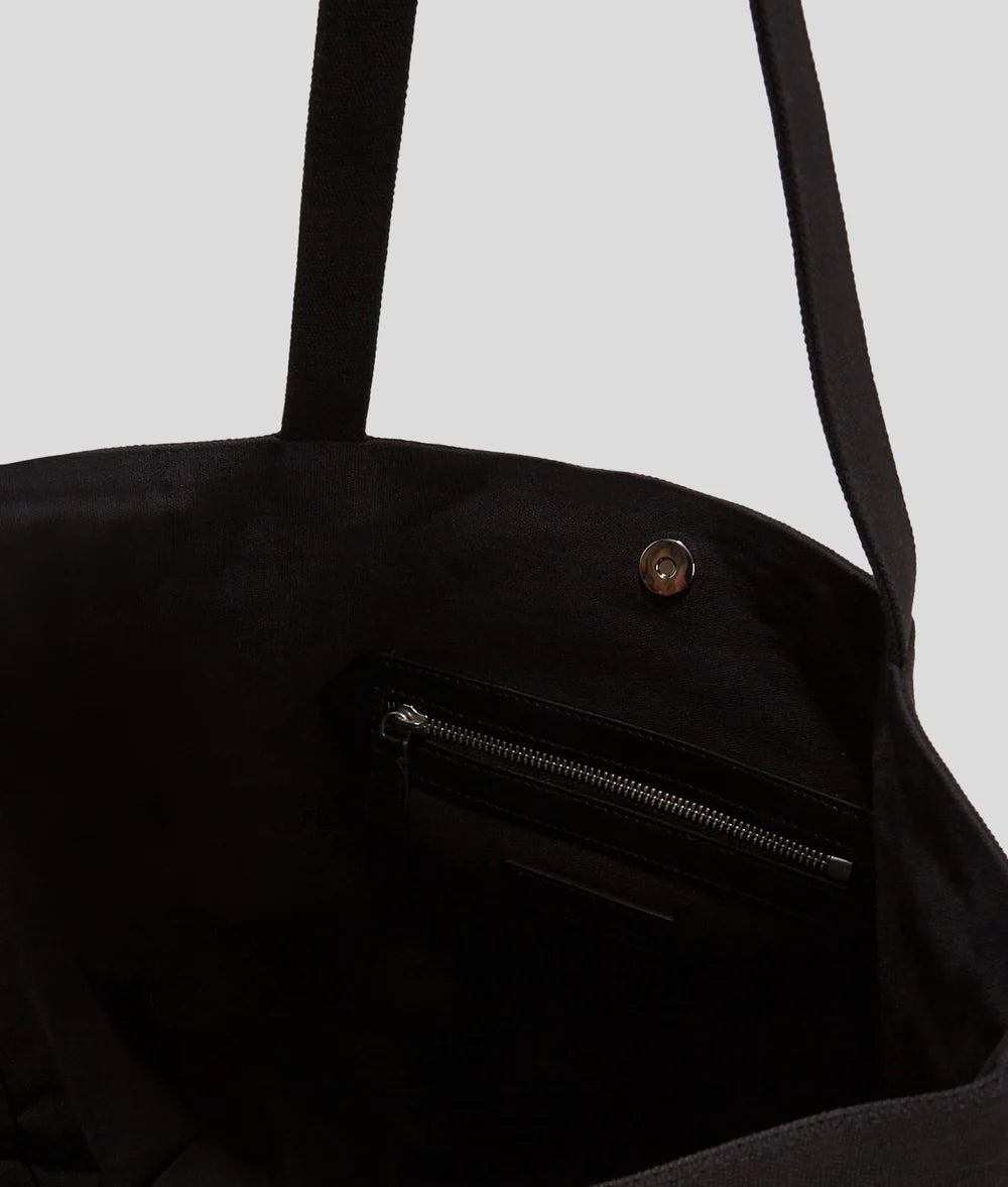 KarlLagerfeld Kessential Oversized Logo Shopper Black/White