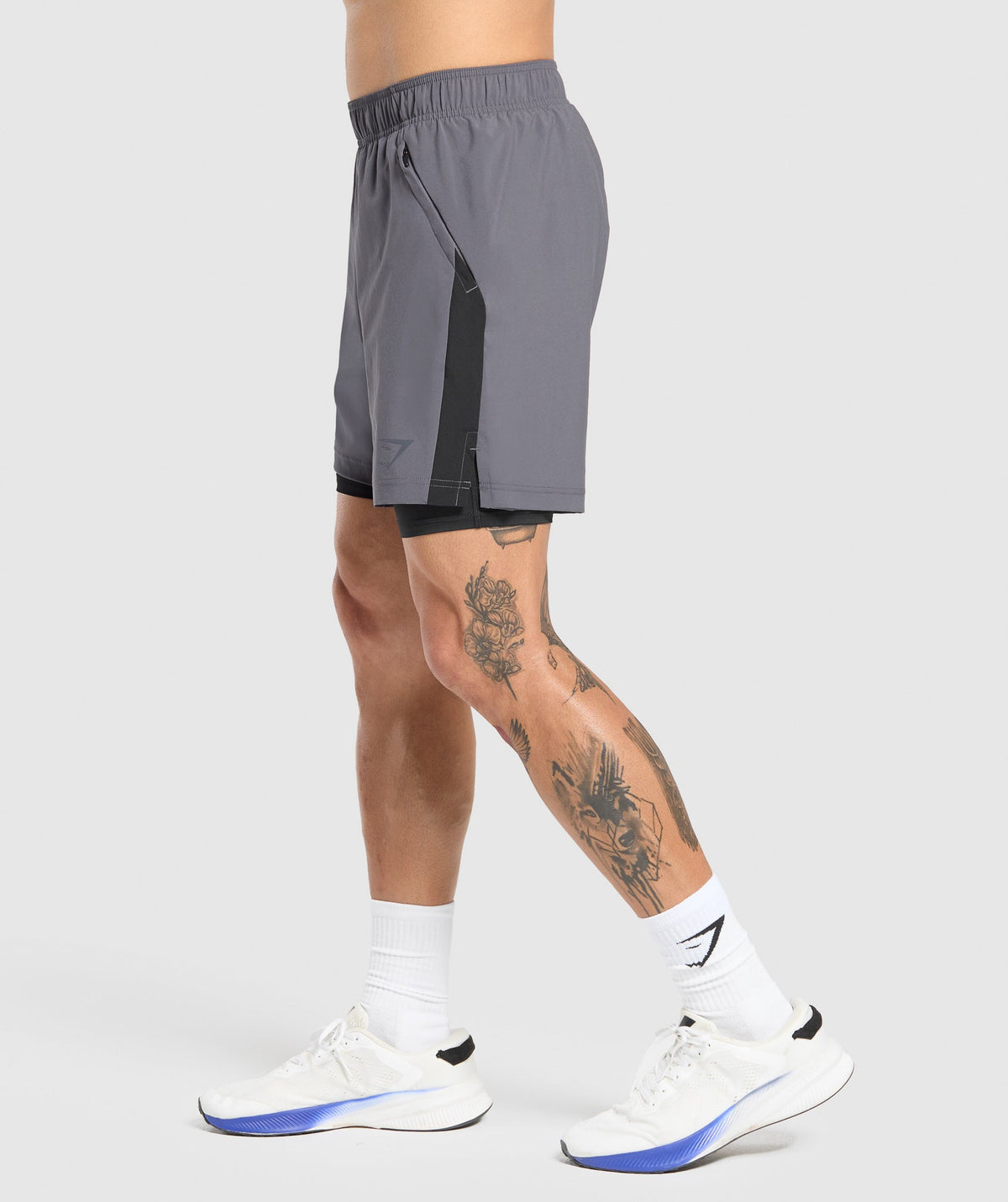Gymshark Sport 7" 2-in-1 Shorts 'Dark Grey/Black'