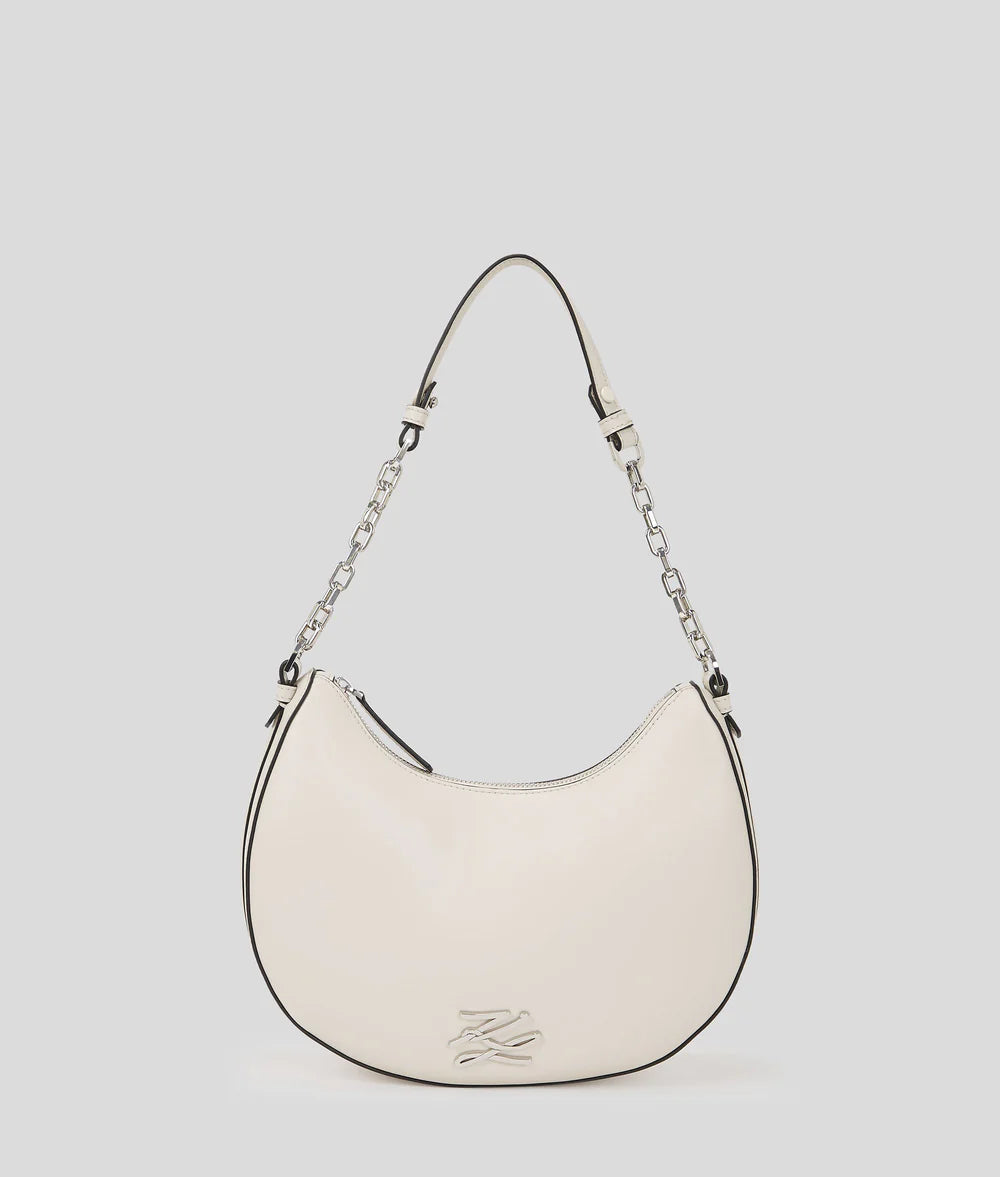 KarlLagerfeld Kautograph Moon Shoulder Bag Cement