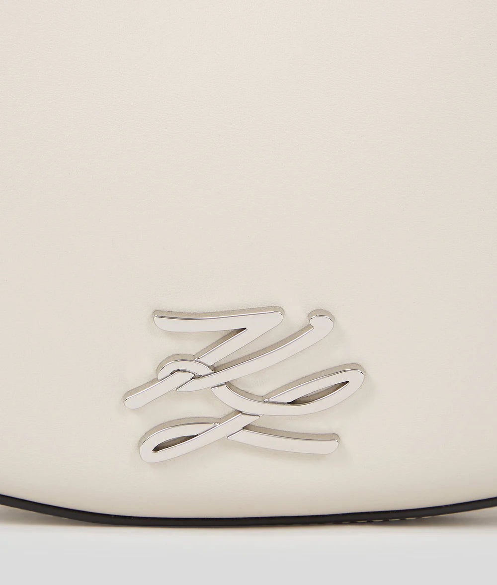 KarlLagerfeld Kautograph Moon Shoulder Bag Cement