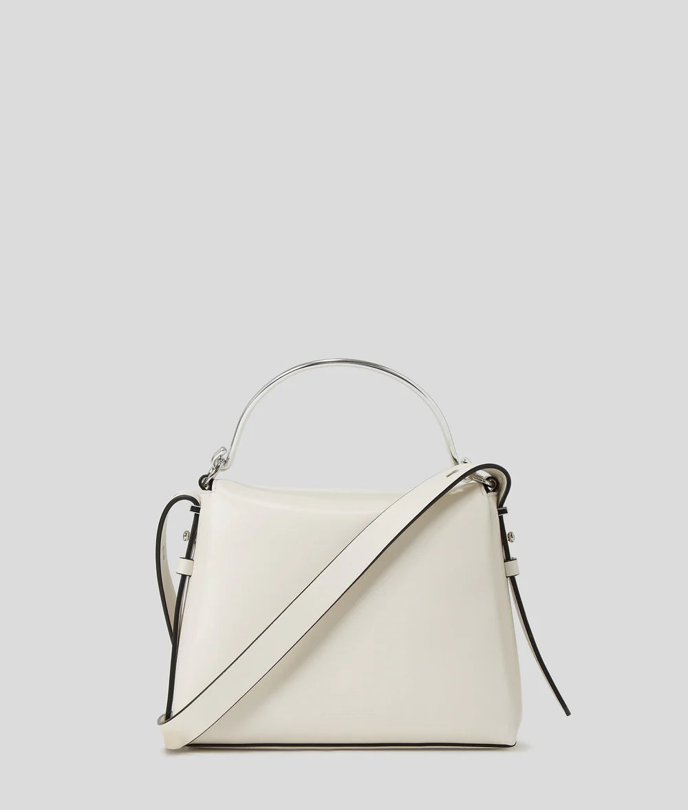 KarlLagerfeld Kl Studio Small Top Handle Bag Off White