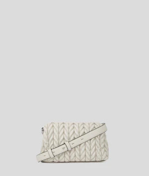 KarlLagerfeld Kweave Crossbody Bag Cement