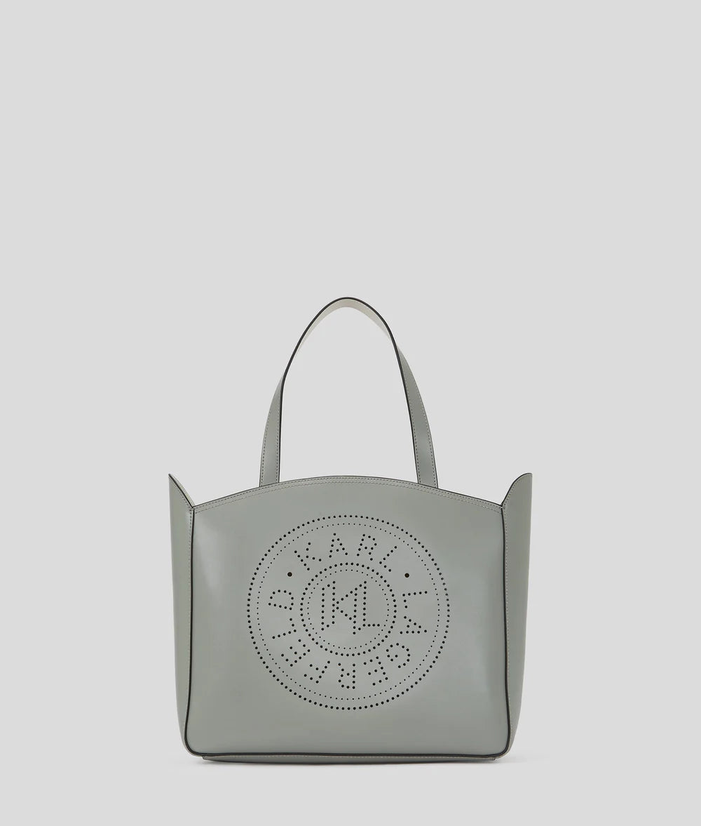 KarlLagerfeld Kcircle Medium Tote Bag Cloud Grey