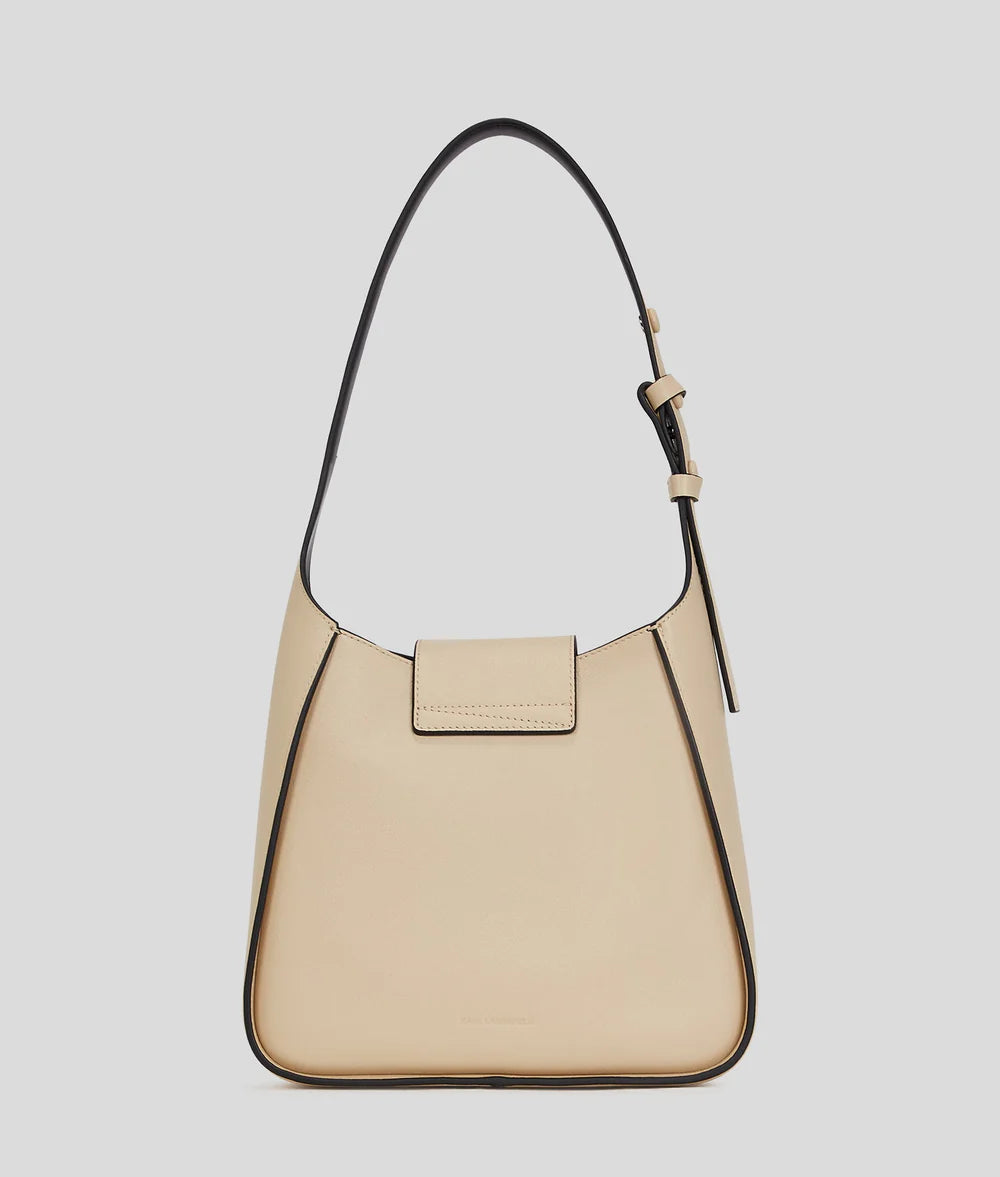 KarlLagerfeld Ksignature Woven Hobo Bag Trench Beige