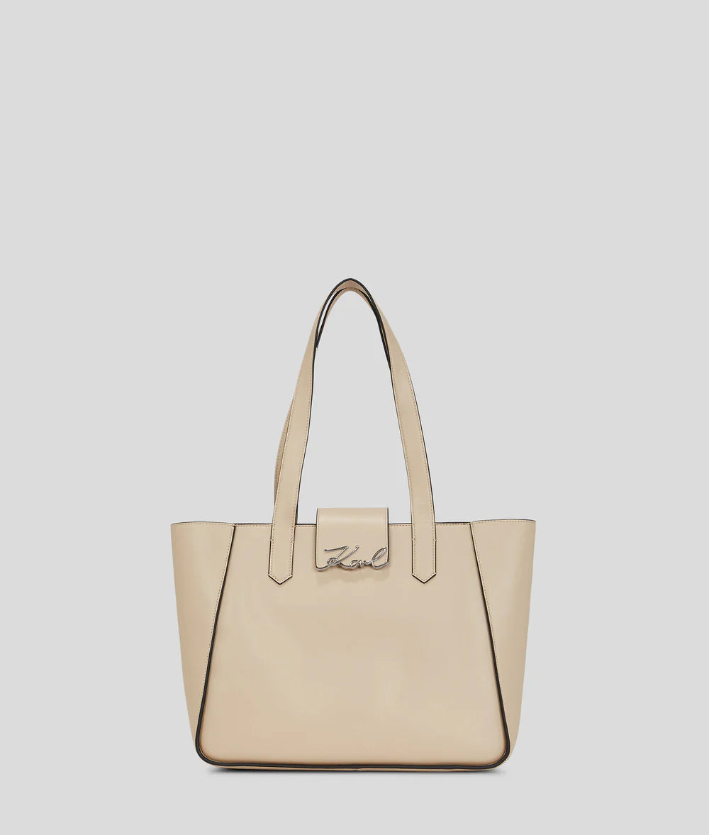 KarlLagerfeld Ksignature Medium Tote Bag Trench Beige
