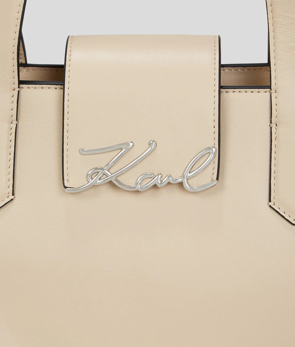 KarlLagerfeld Ksignature Medium Tote Bag Trench Beige
