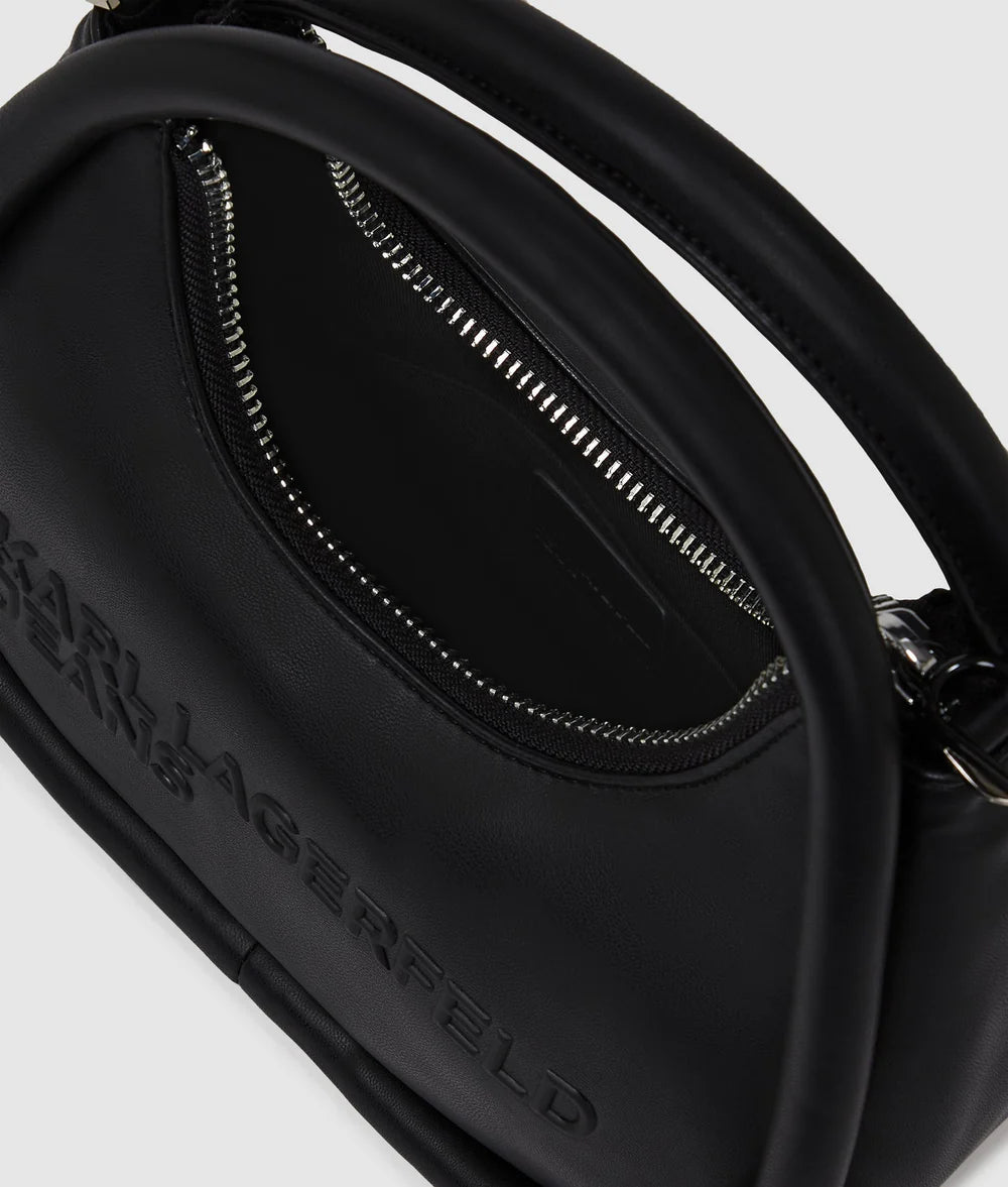KarlLagerfeld Puffy Top Handle Bag Black