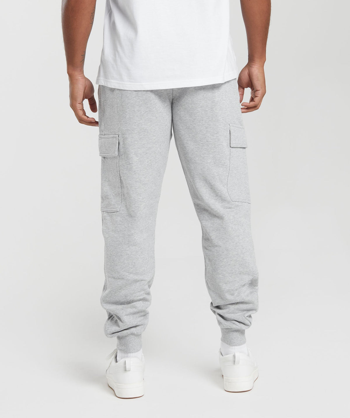 Gymshark Rest Day Essentials Cargo Joggers 'Light Grey Core Marl'