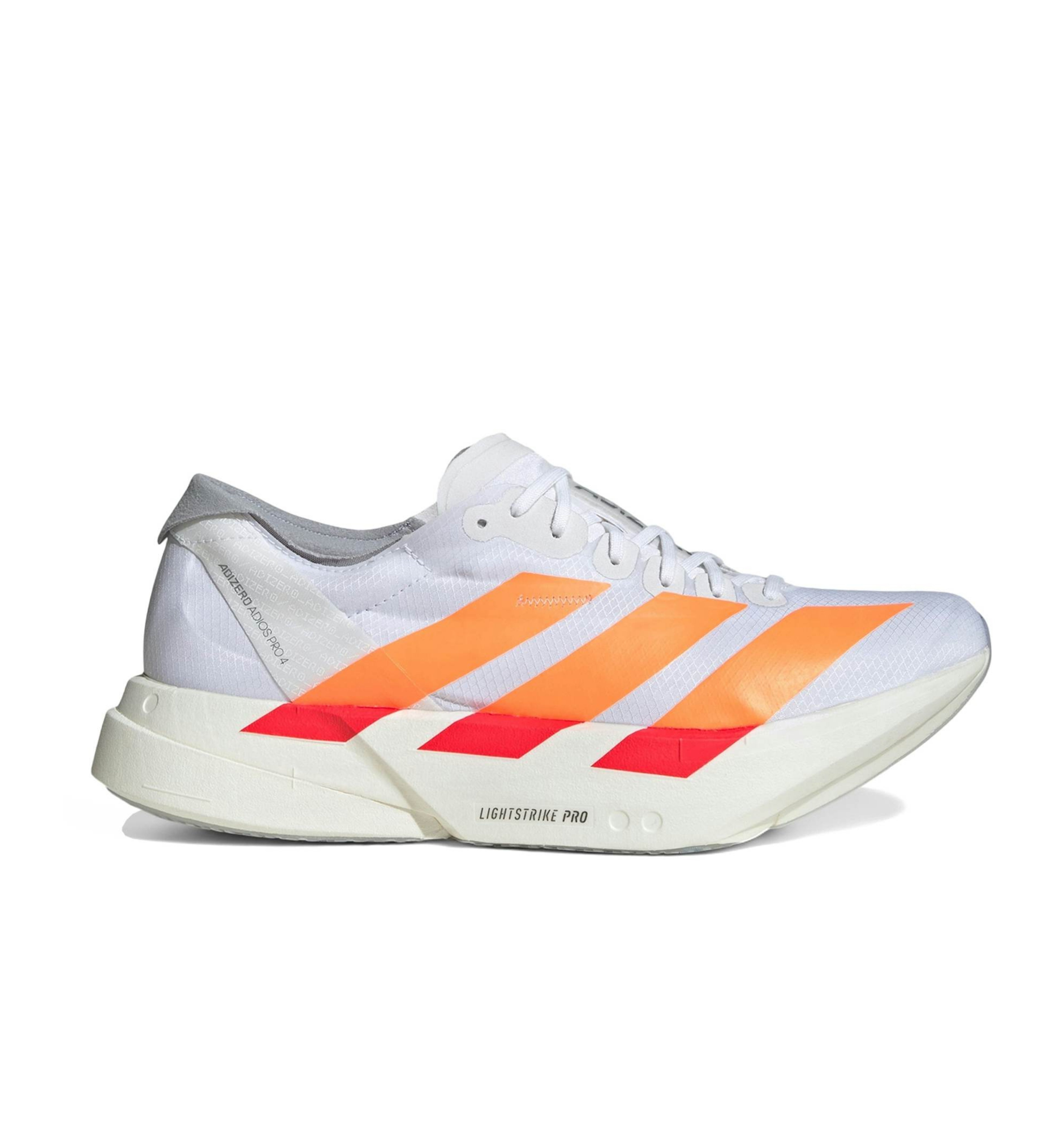 Adidas Adizero Adios Pro 4 White Lucid Orange Red