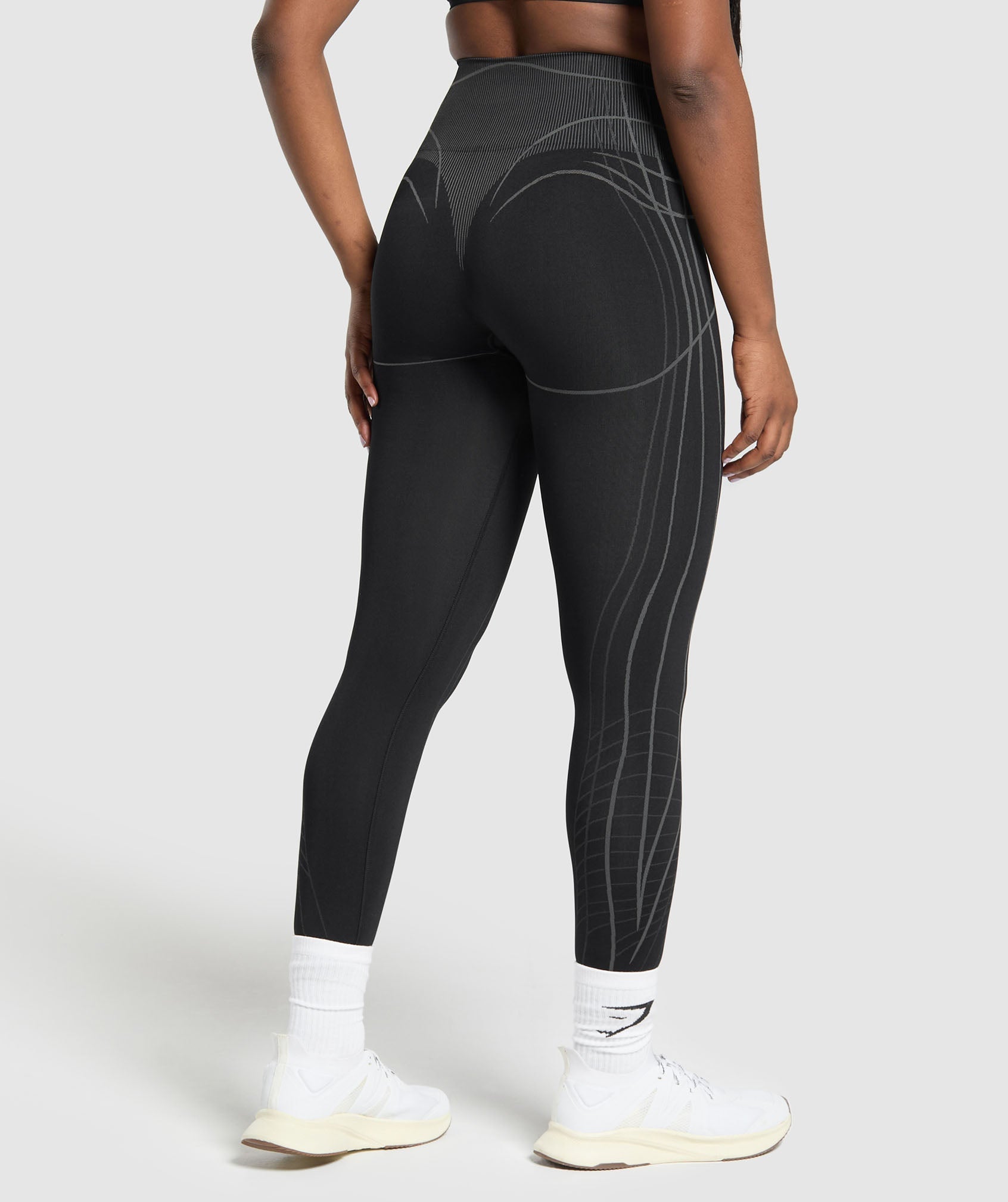 Gymshark Apex Seamless Leggings 'Black Graphite Grey'