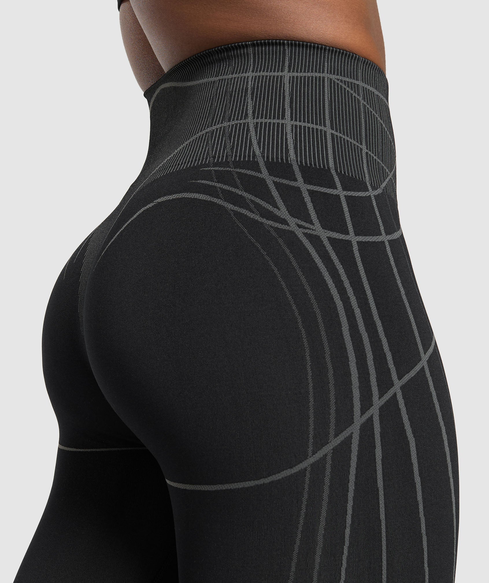 Gymshark Apex Seamless Leggings 'Black Graphite Grey'