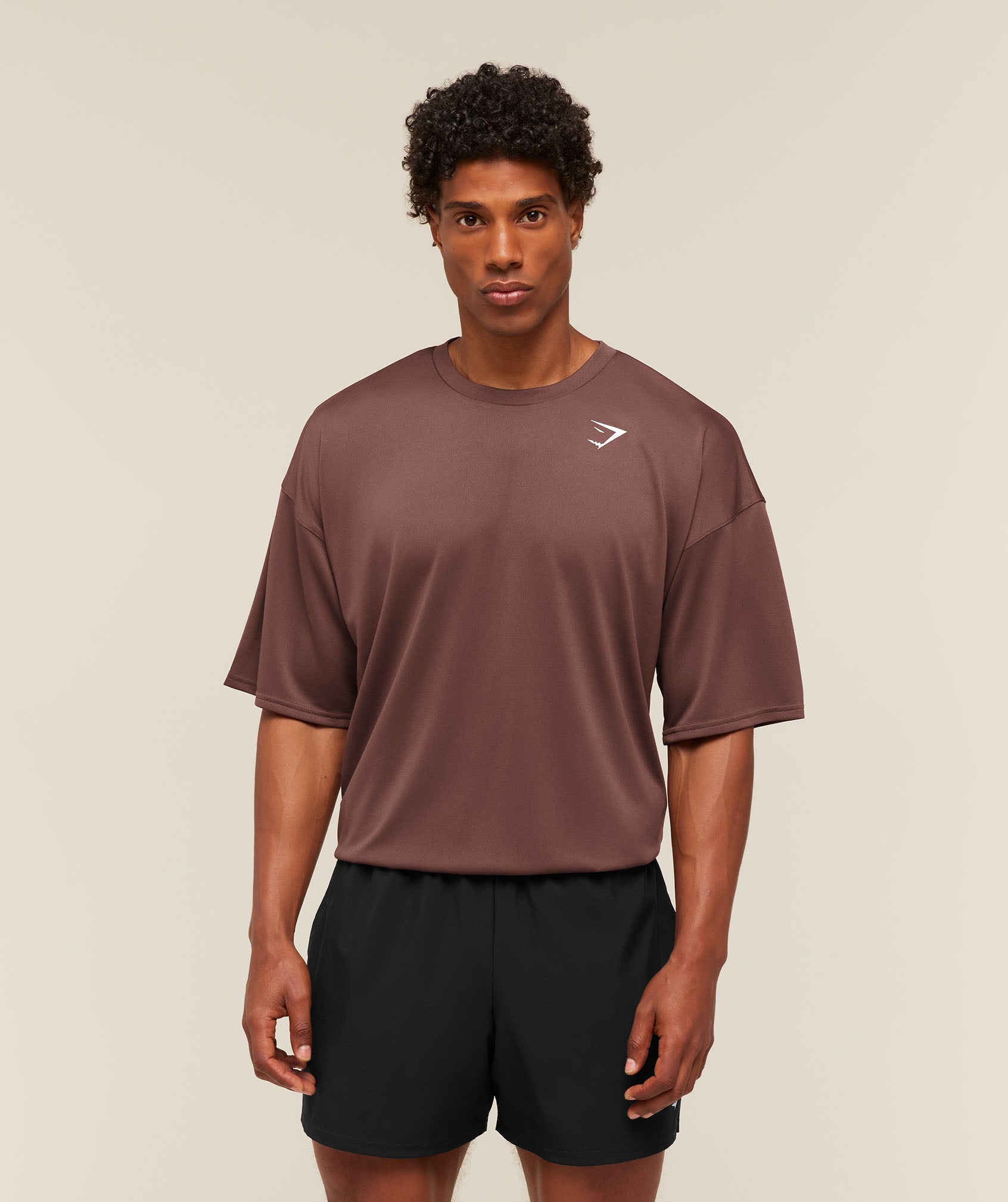 Gymshark Arrival Oversized T-Shirt 'Espresso Brown'