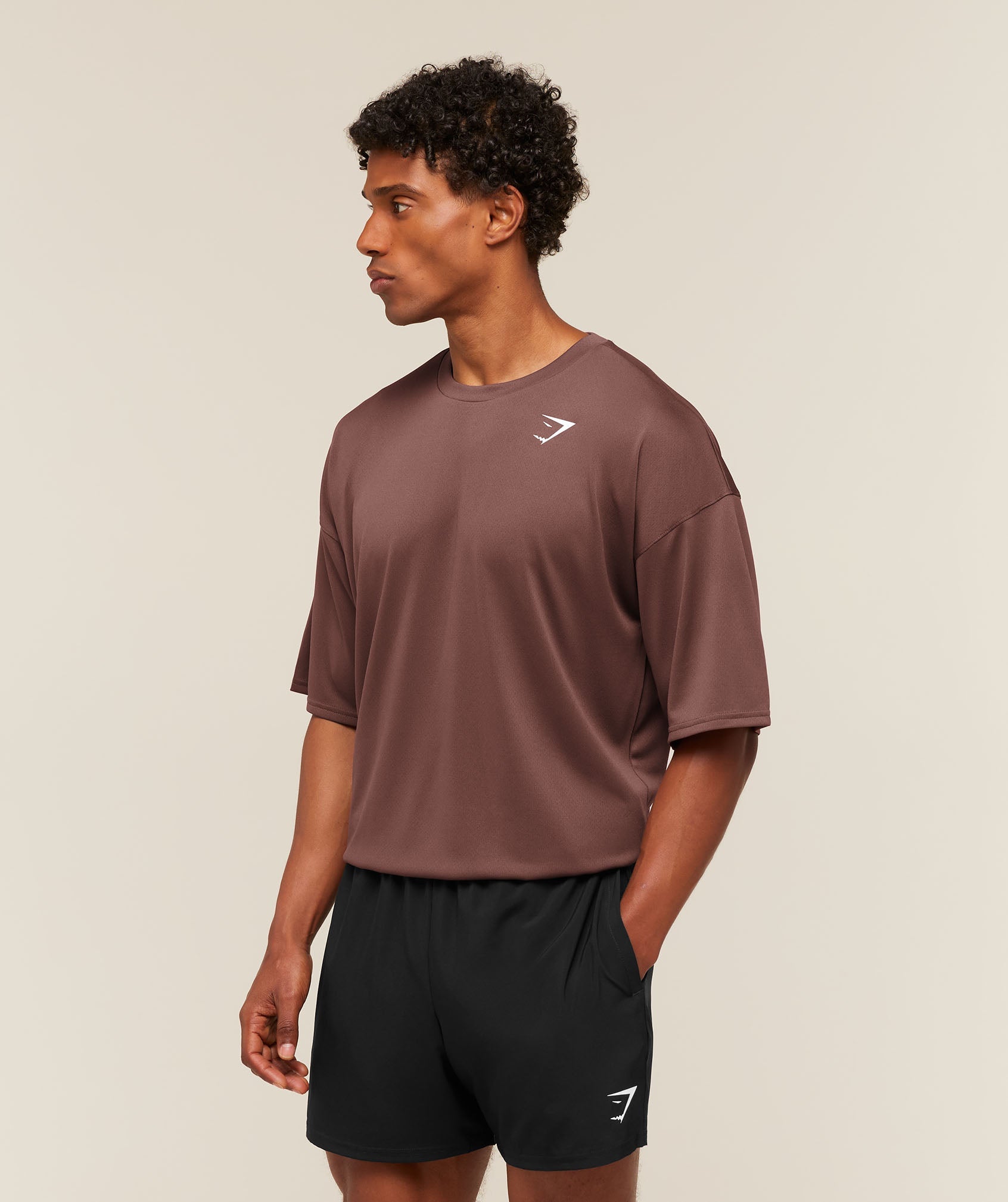 Gymshark Arrival Oversized T-Shirt 'Espresso Brown'