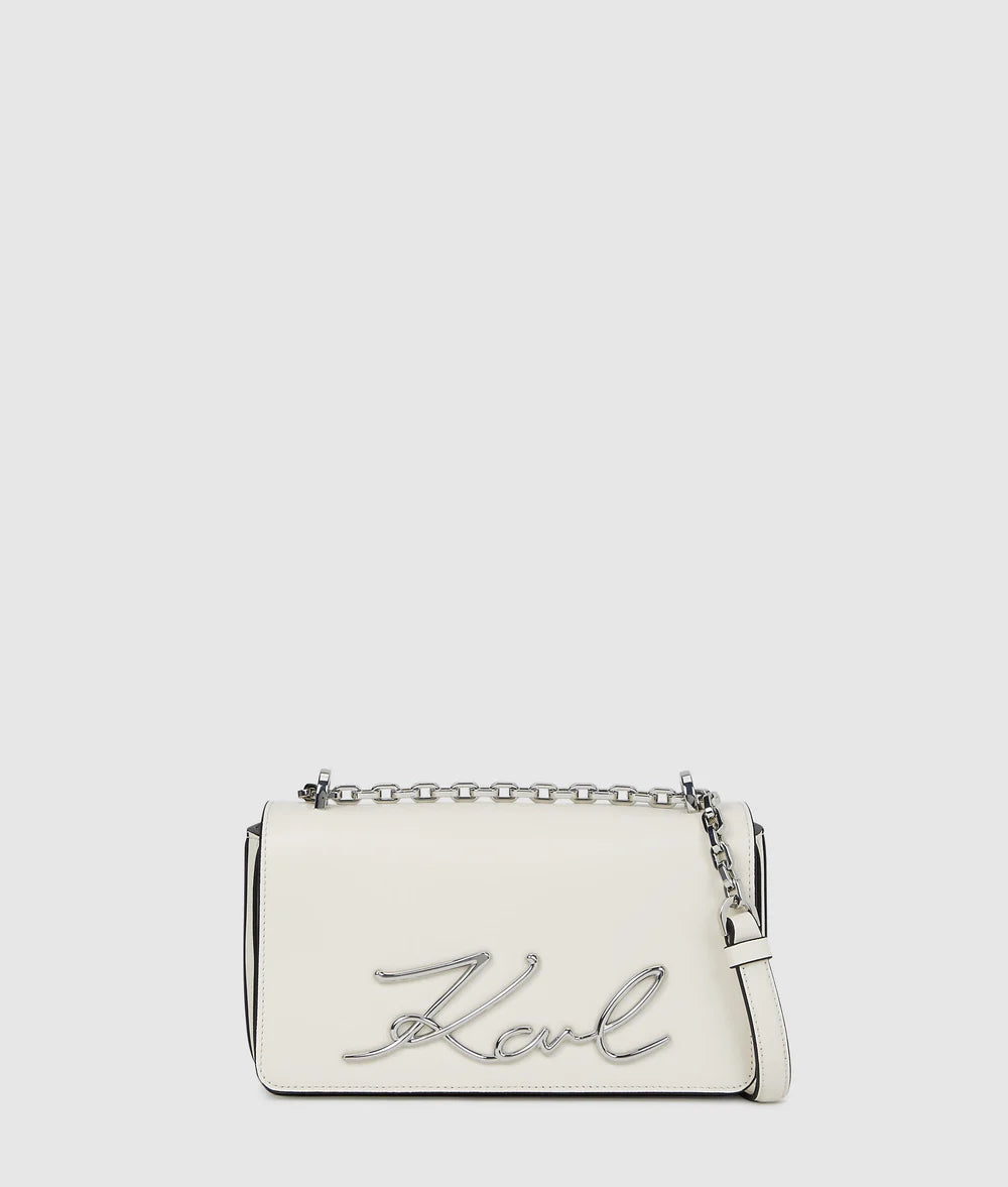 KarlLagerfeld Ksignature Small Crossbody Bag Off White