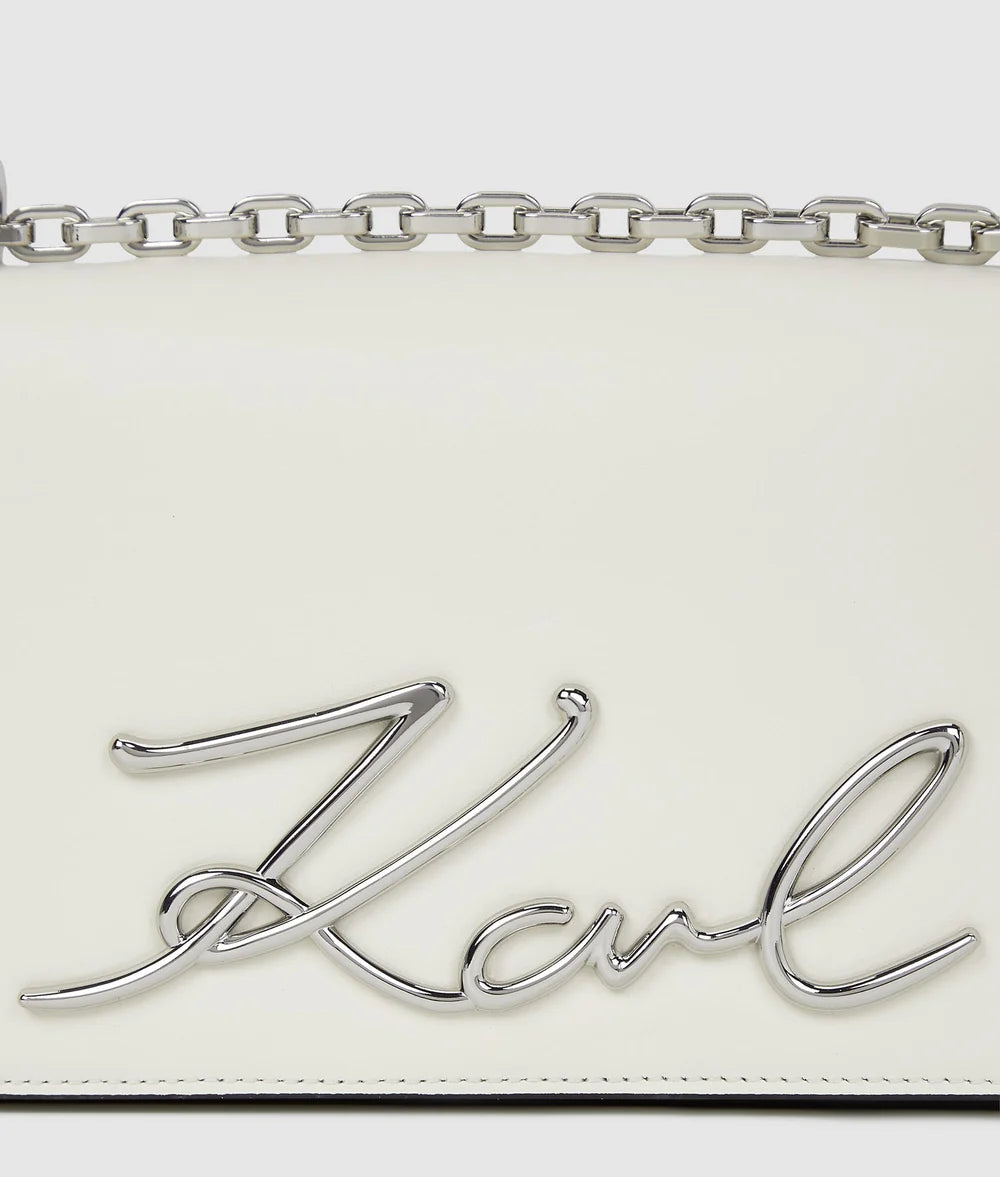 KarlLagerfeld Ksignature Small Crossbody Bag Off White