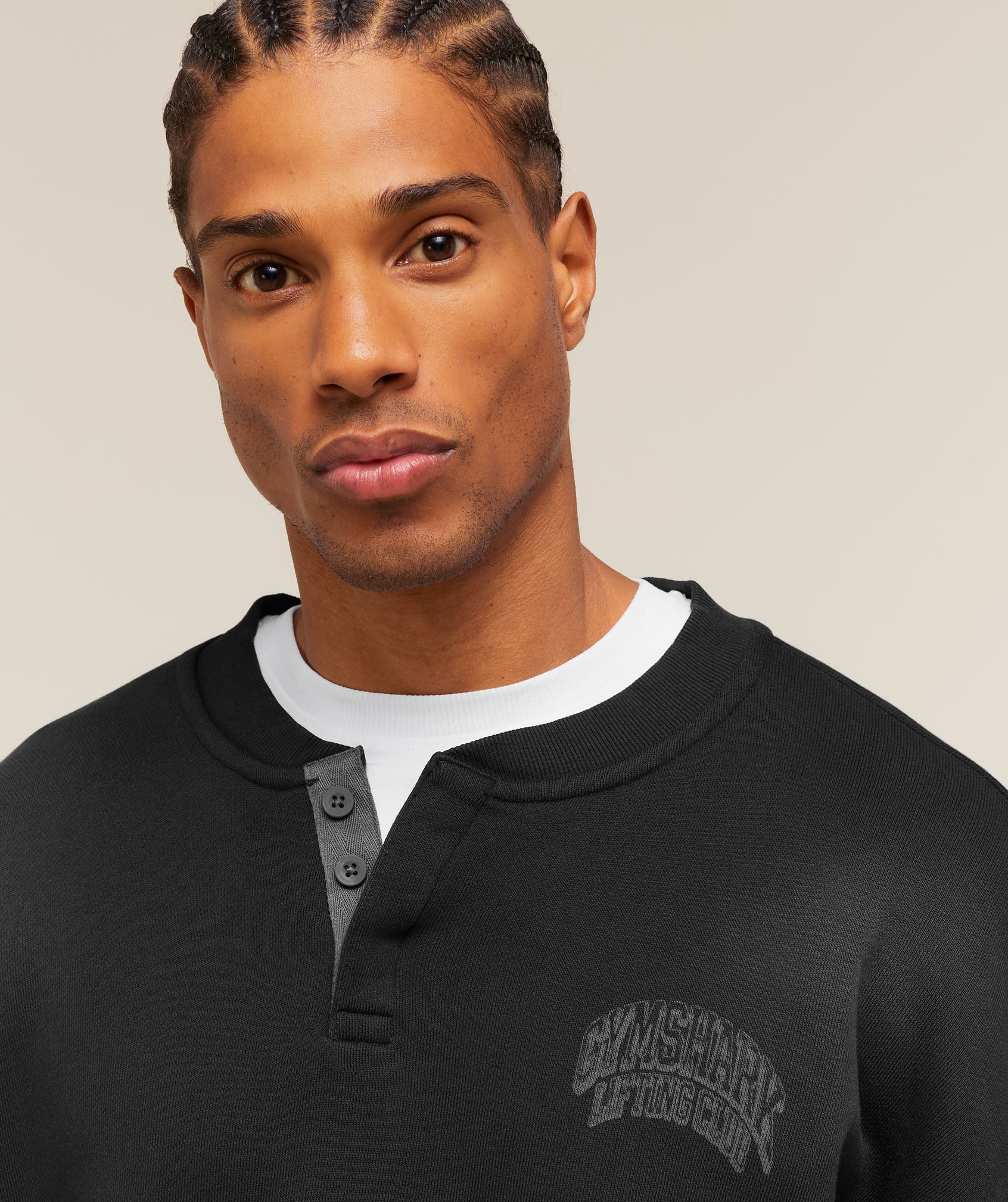 Gymshark GSLC Henley Sweat 'Black'