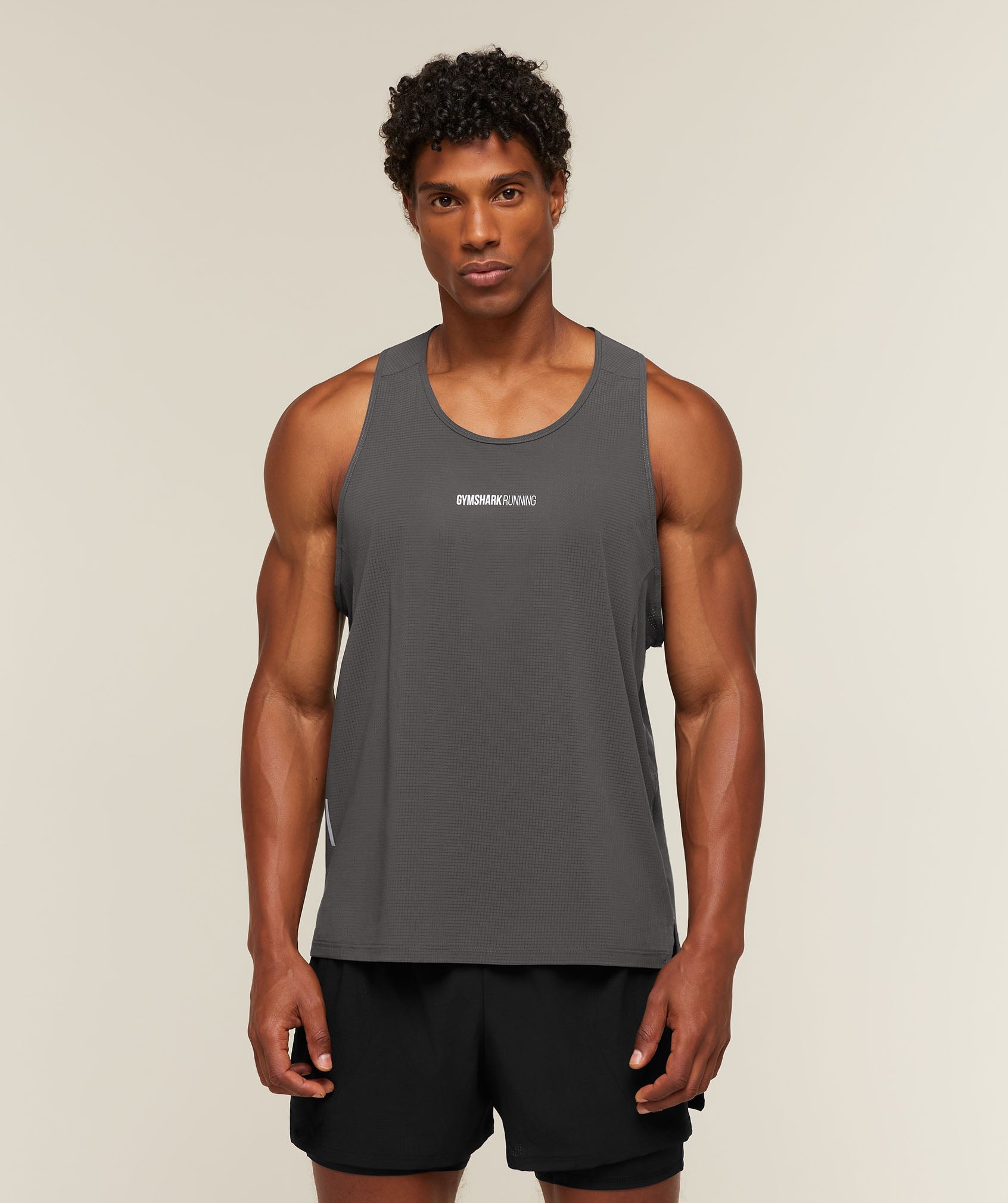 Gymshark Running Tank 'Onyx Grey'