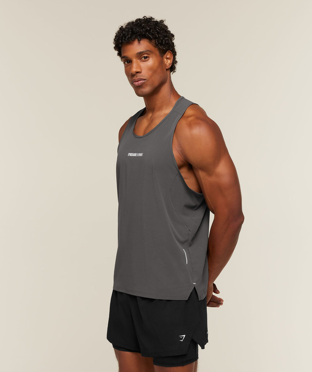 Gymshark Running Tank 'Onyx Grey'
