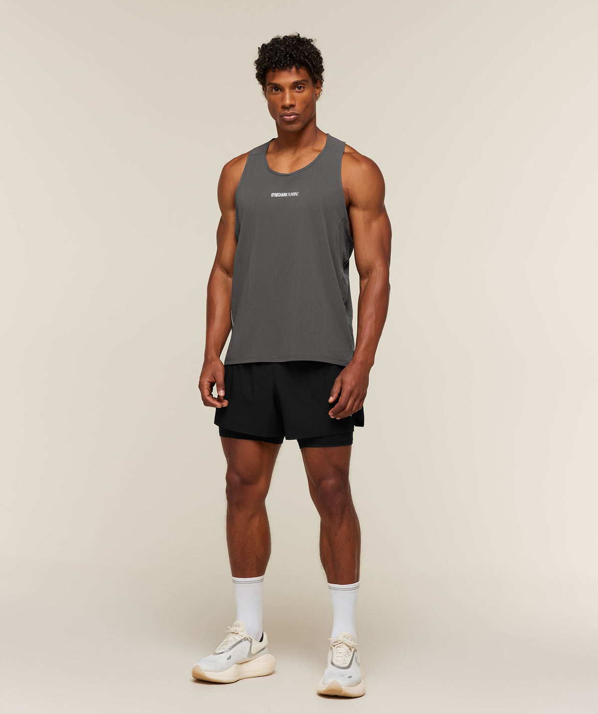 Gymshark Running Tank 'Onyx Grey'