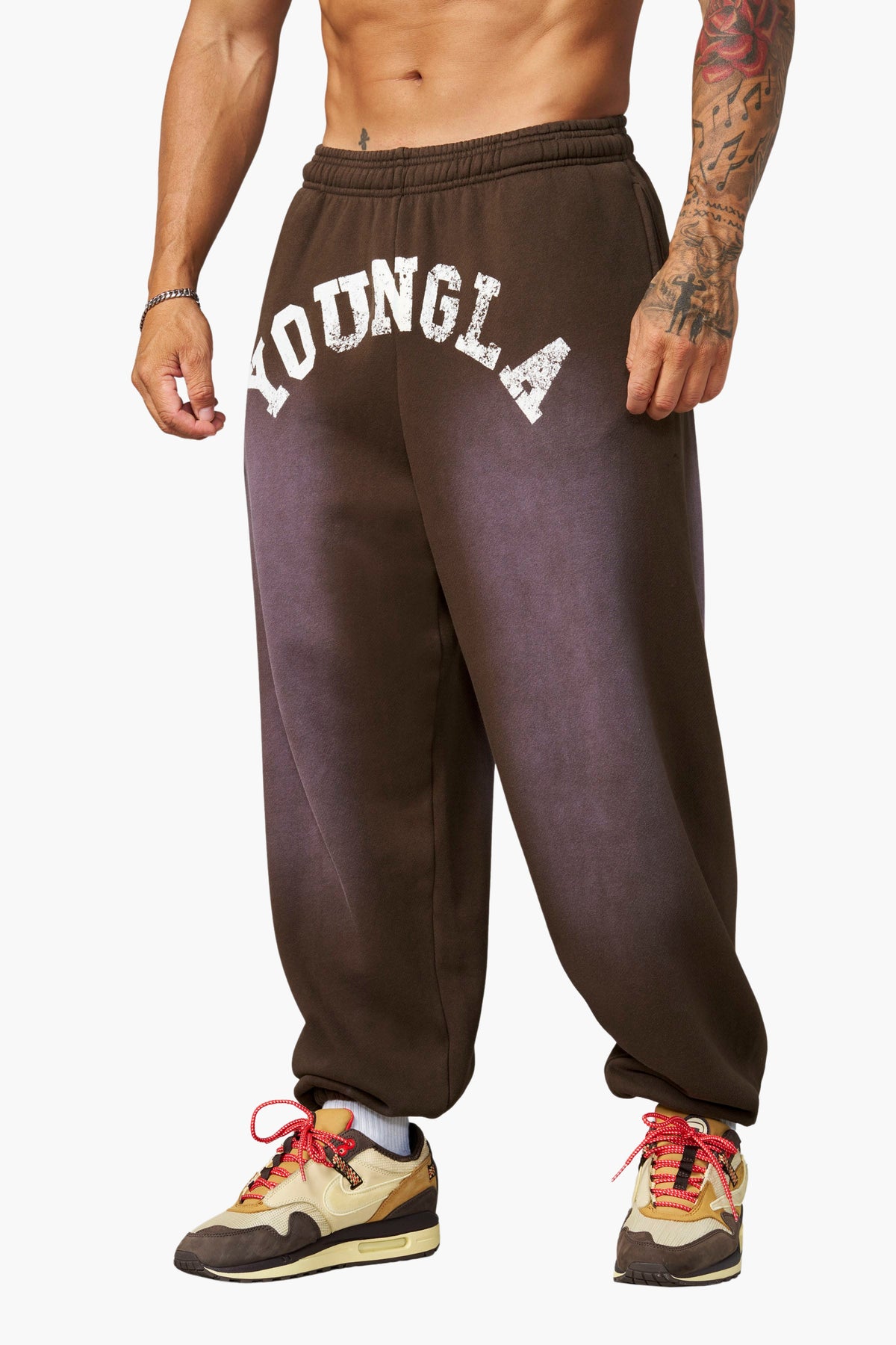 YoungLA 2138 - Arc Collection Joggers - Joggers 'Brown Wash'