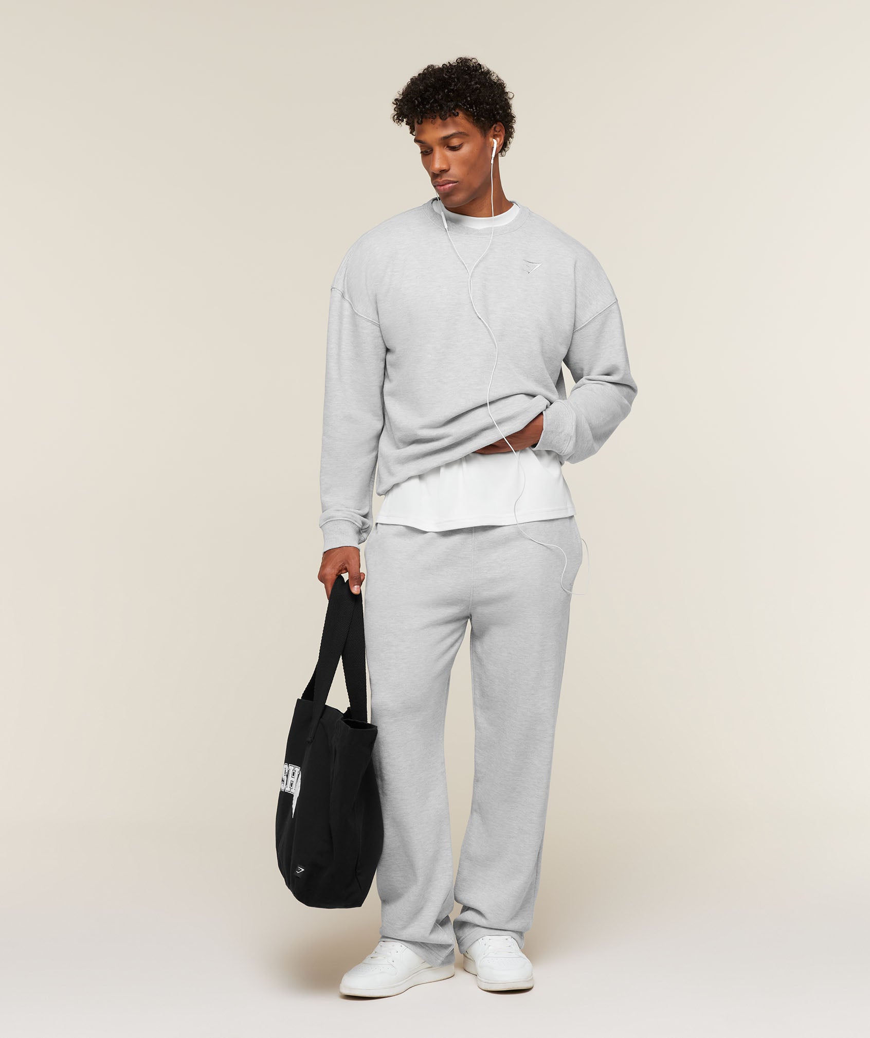 Gymshark Campus Crest Sweatshirt 'Bros Soft Grey Marl'