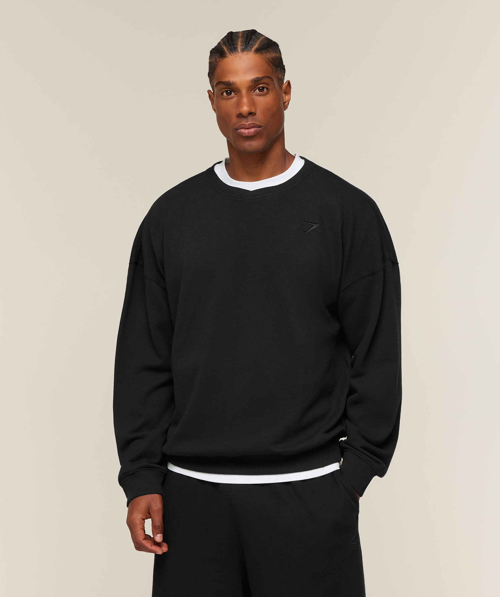 Gymshark Campus Crest Sweatshirt 'Black'