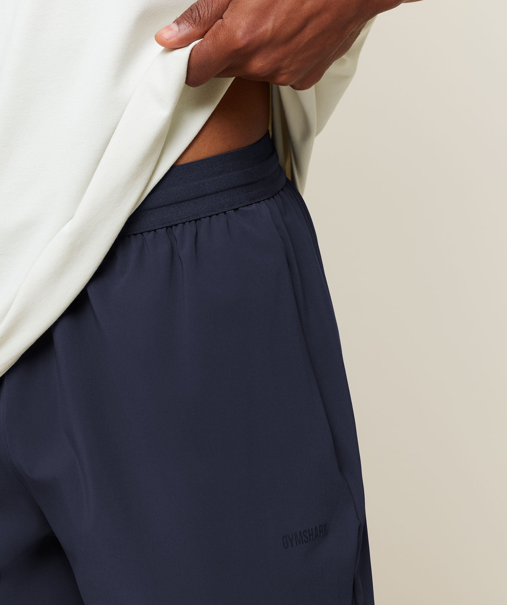 Gymshark Campus Crest Cuffed Pants 'Heavy Blue'