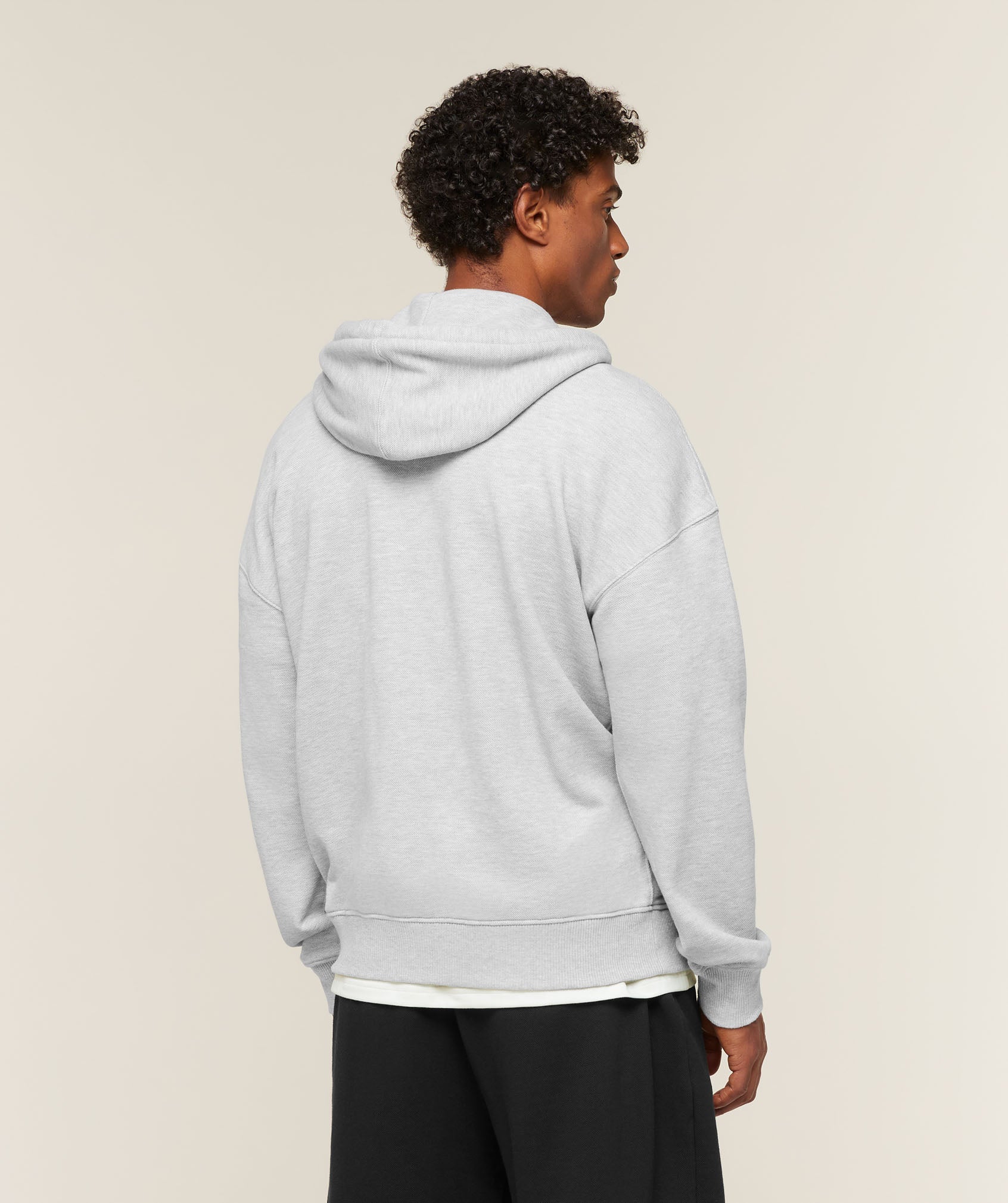 Gymshark Campus Crest Zip Through Hoodie 'Bros Soft Grey Marl'