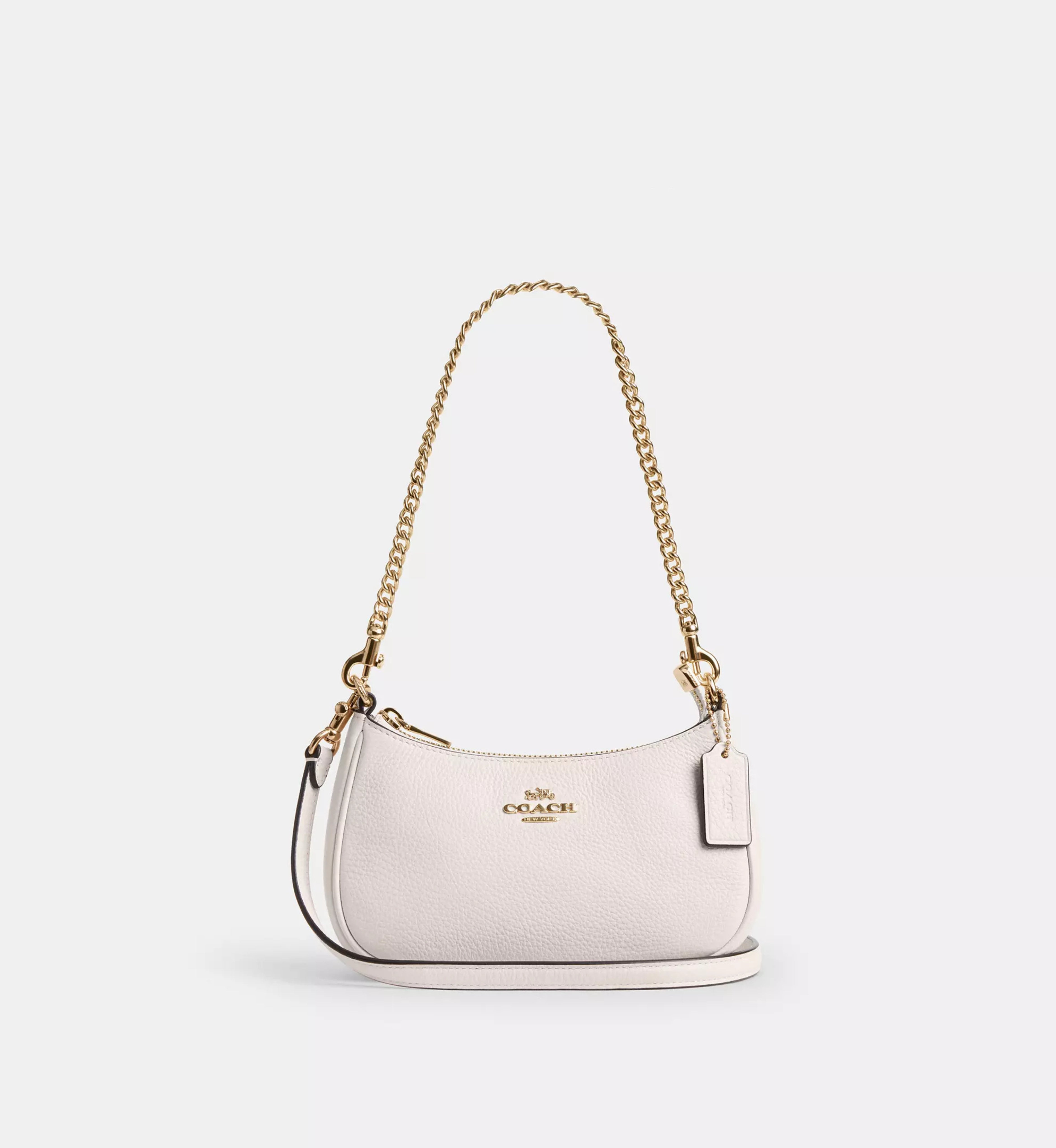 Coach Teri Mini Crossbody Bag 'Pebbled Leather Gold Black'