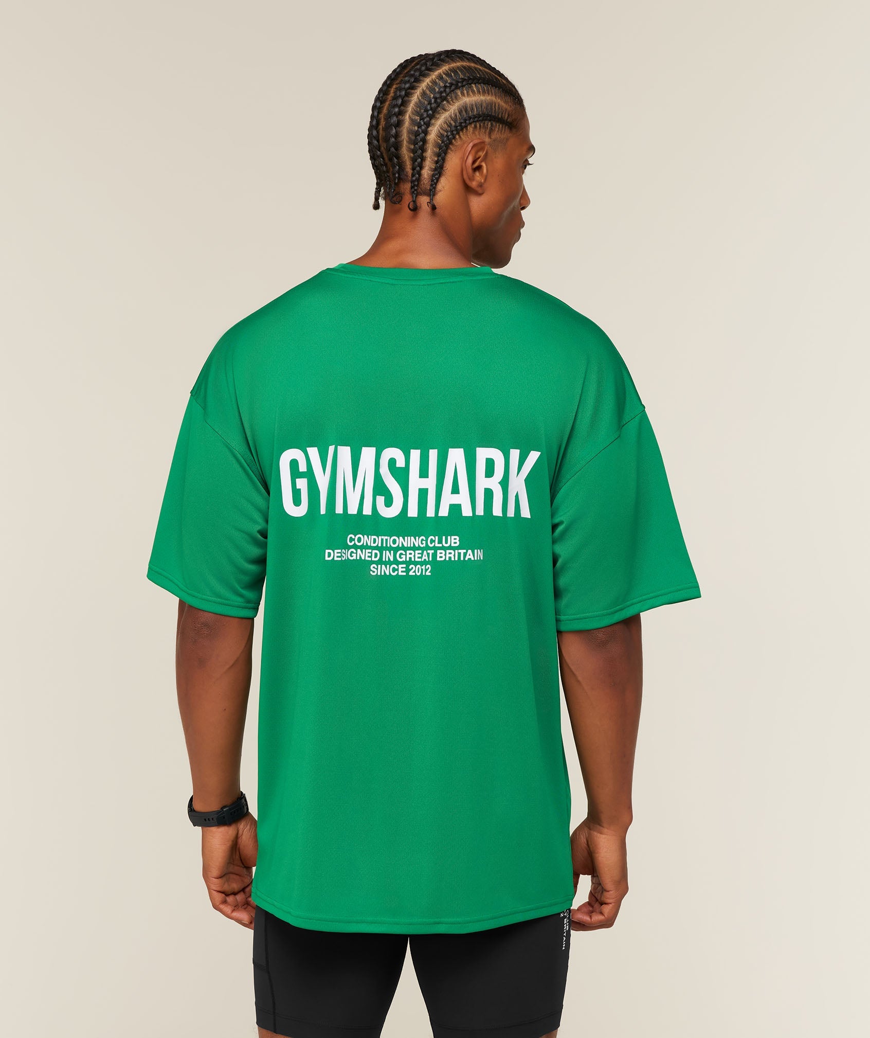 Gymshark Conditioning Club Oversized T-Shirt 'Track Green White'