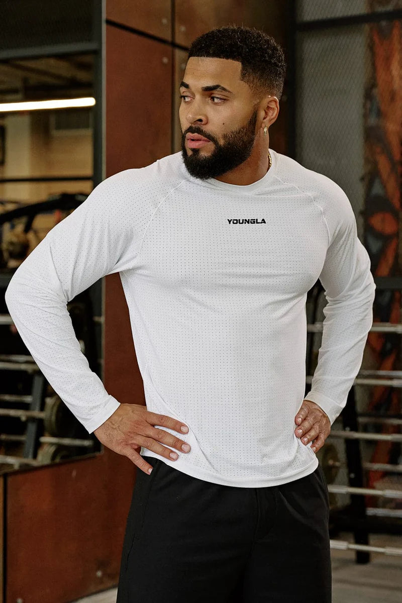 Young La 8013 - Aeromesh Longsleeves 'White'