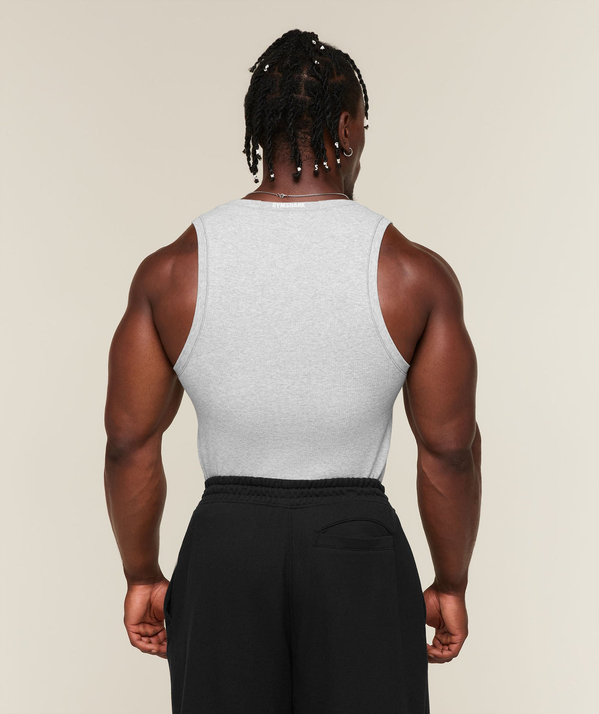 Gymshark Cotton Seamless Sleeveless Top 'Danx Soft Grey Marl'