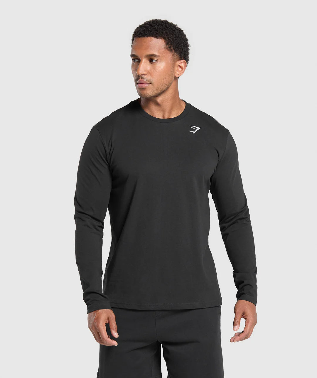 Gymshark Crest Long Sleeve T-Shirt 'Black'