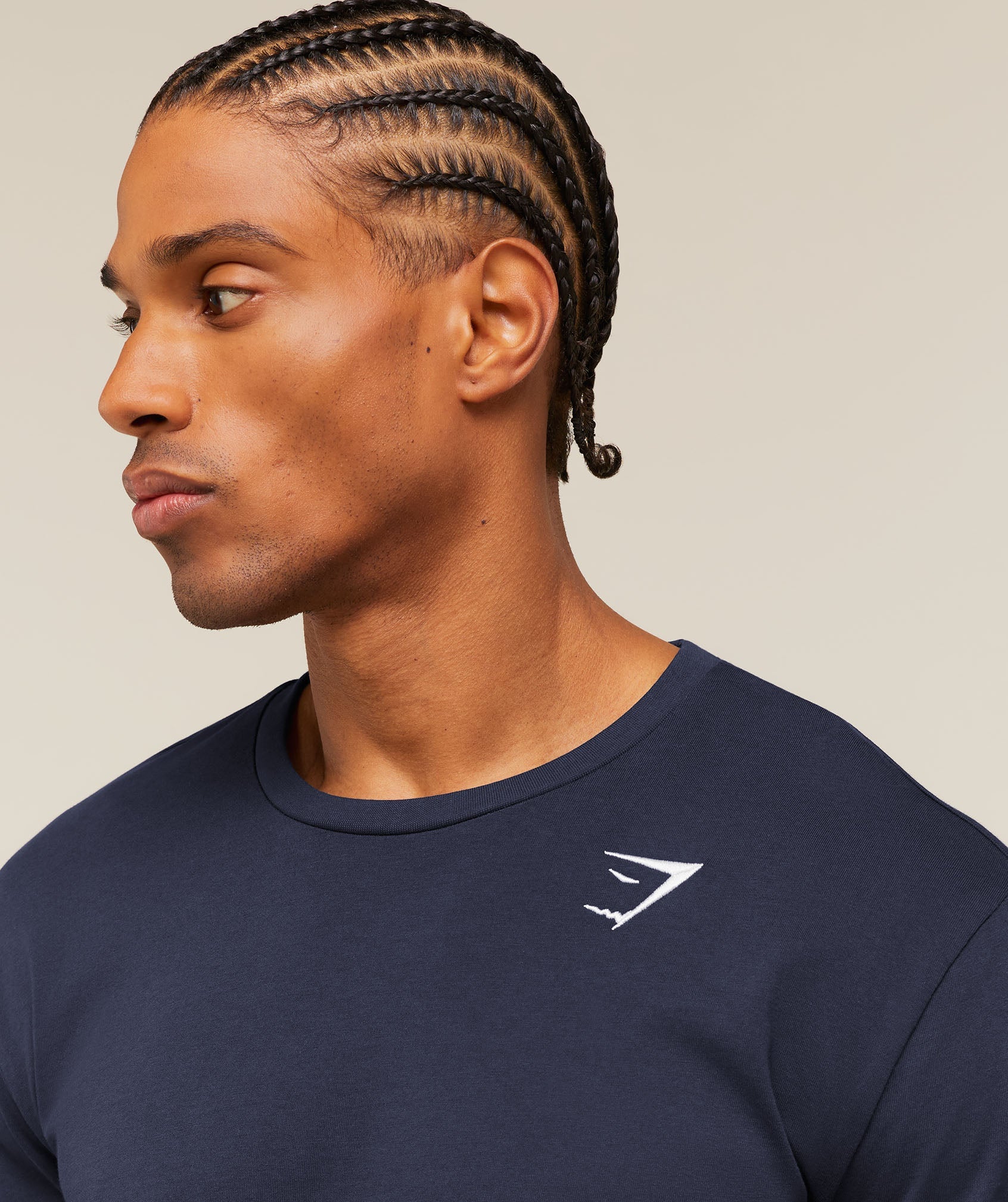 Gymshark Crest Long Sleeve T-Shirt 'Heavy Blue'