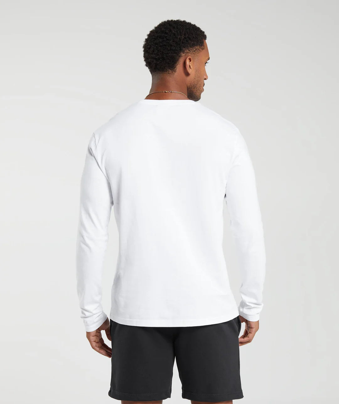 Gymshark Crest Long Sleeve T-Shirt 'White'