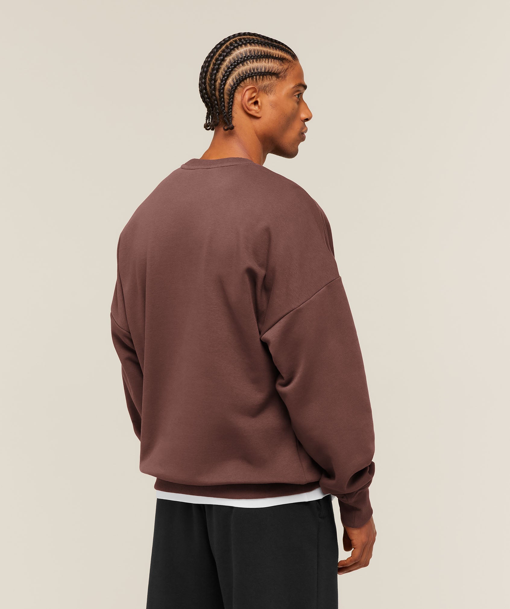 Gymshark Oversized Crest Crew 'Espresso Brown'