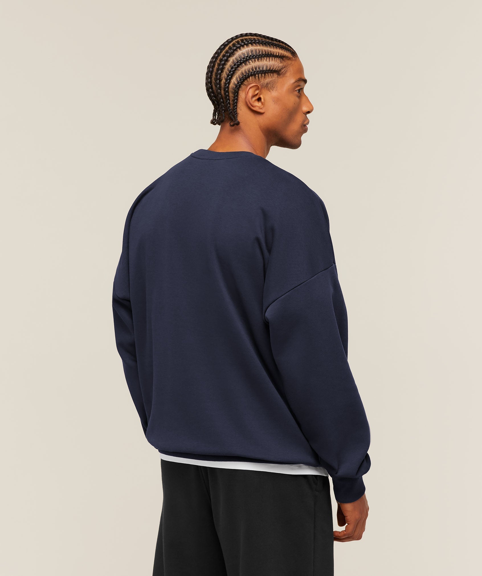 Gymshark Oversized Crest Crew 'Heavy Blue'