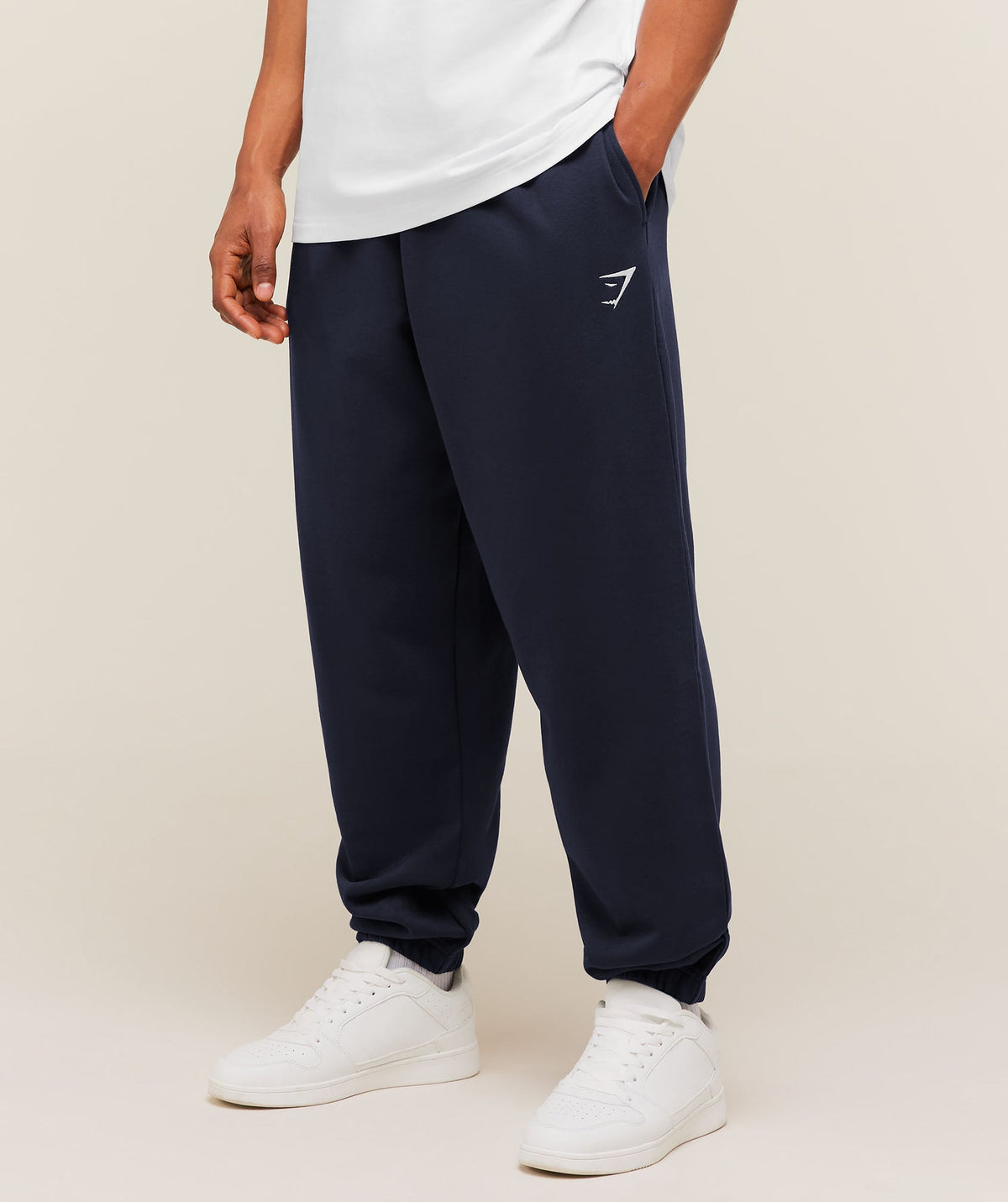 Gymshark Crest Oversized Joggers 'Heavy Blue'